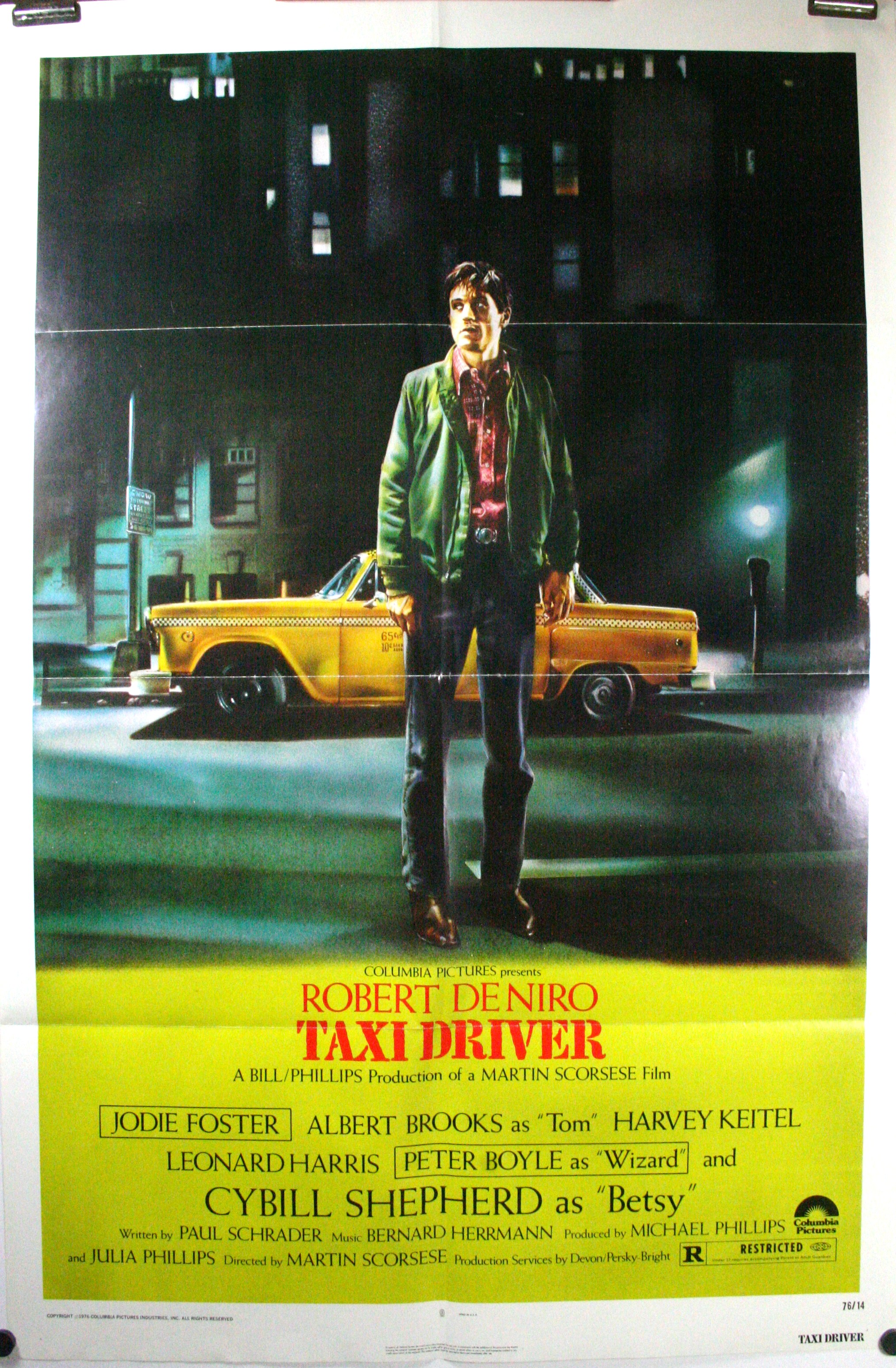 TAXI DRIVER, Robert De Niro, Harvey Keitel, Martin Scorsese Original