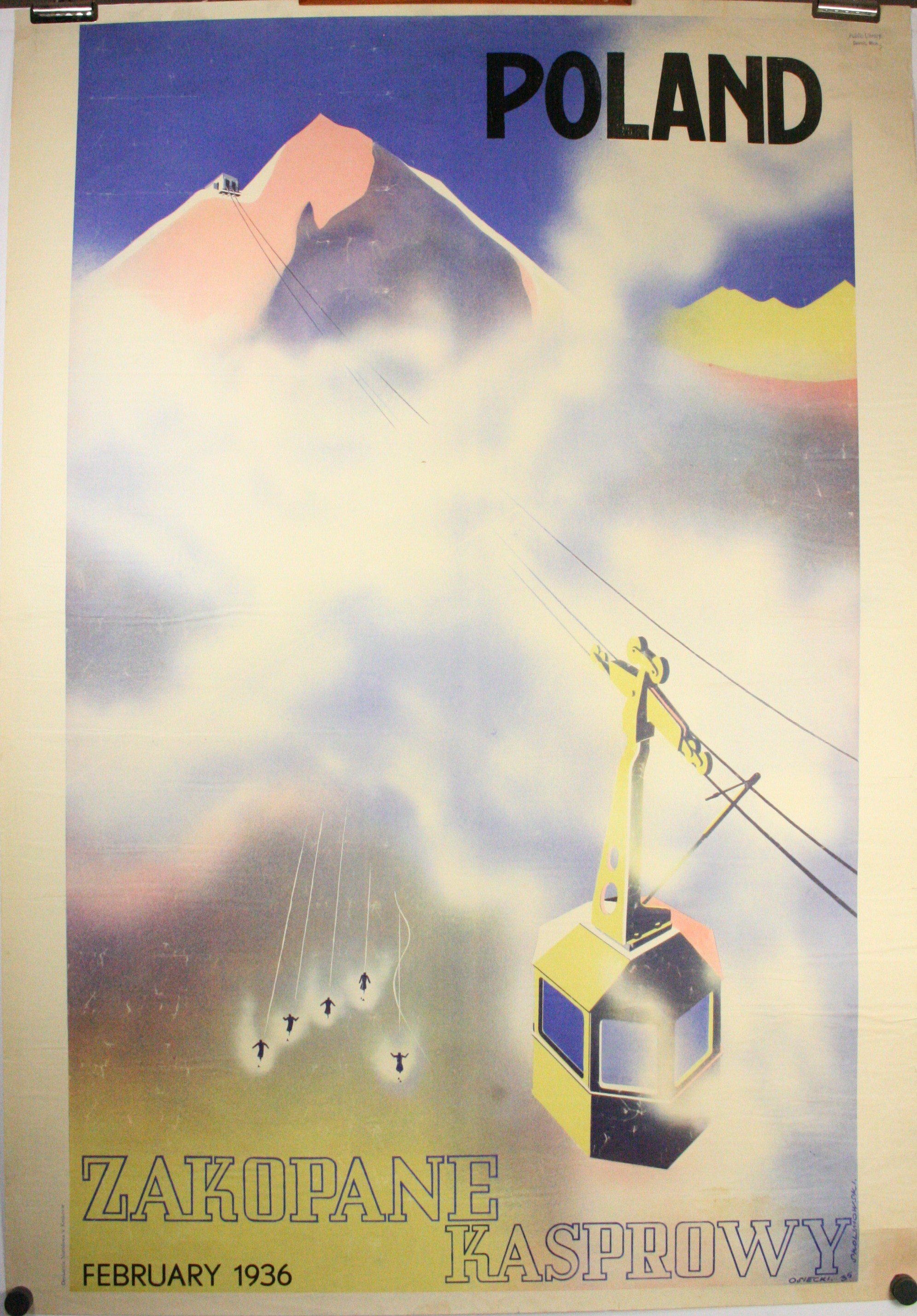 Original ski travel poster – Zakopane resort, Poland by Stefan Osiecki1991 x 2858