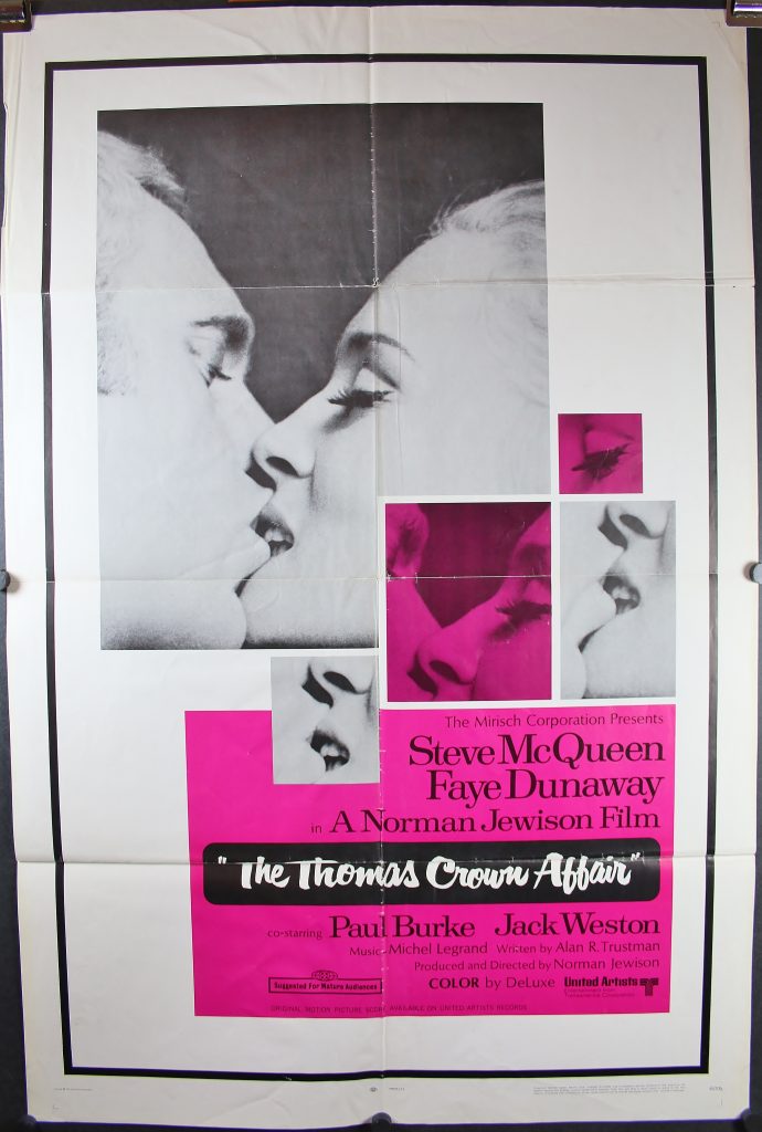 Thomas Crown Affair Original Steve Mcqueen Folded Movie Poster