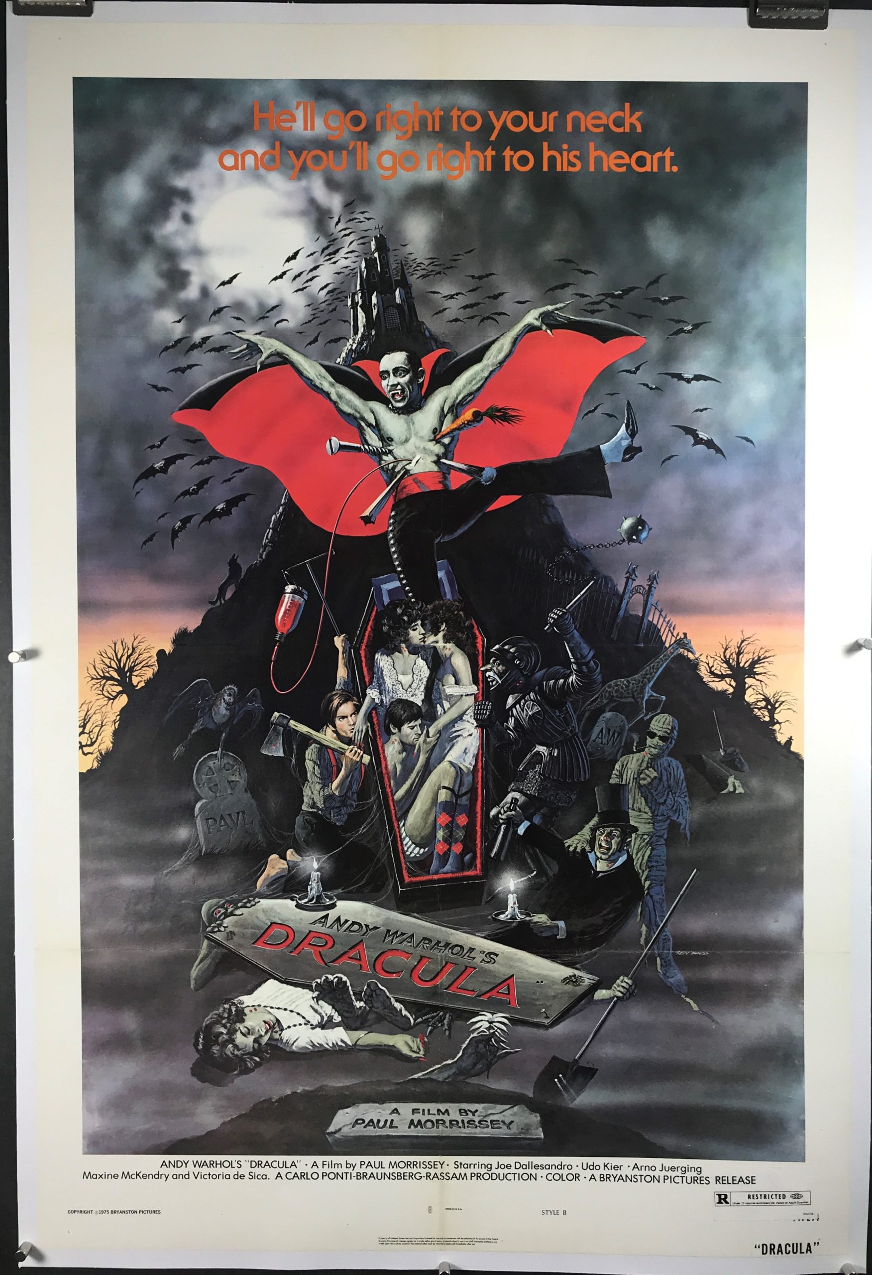 ANDY WARHOL'S DRACULA “1 Sheet” Horror poster – Original Vintage 