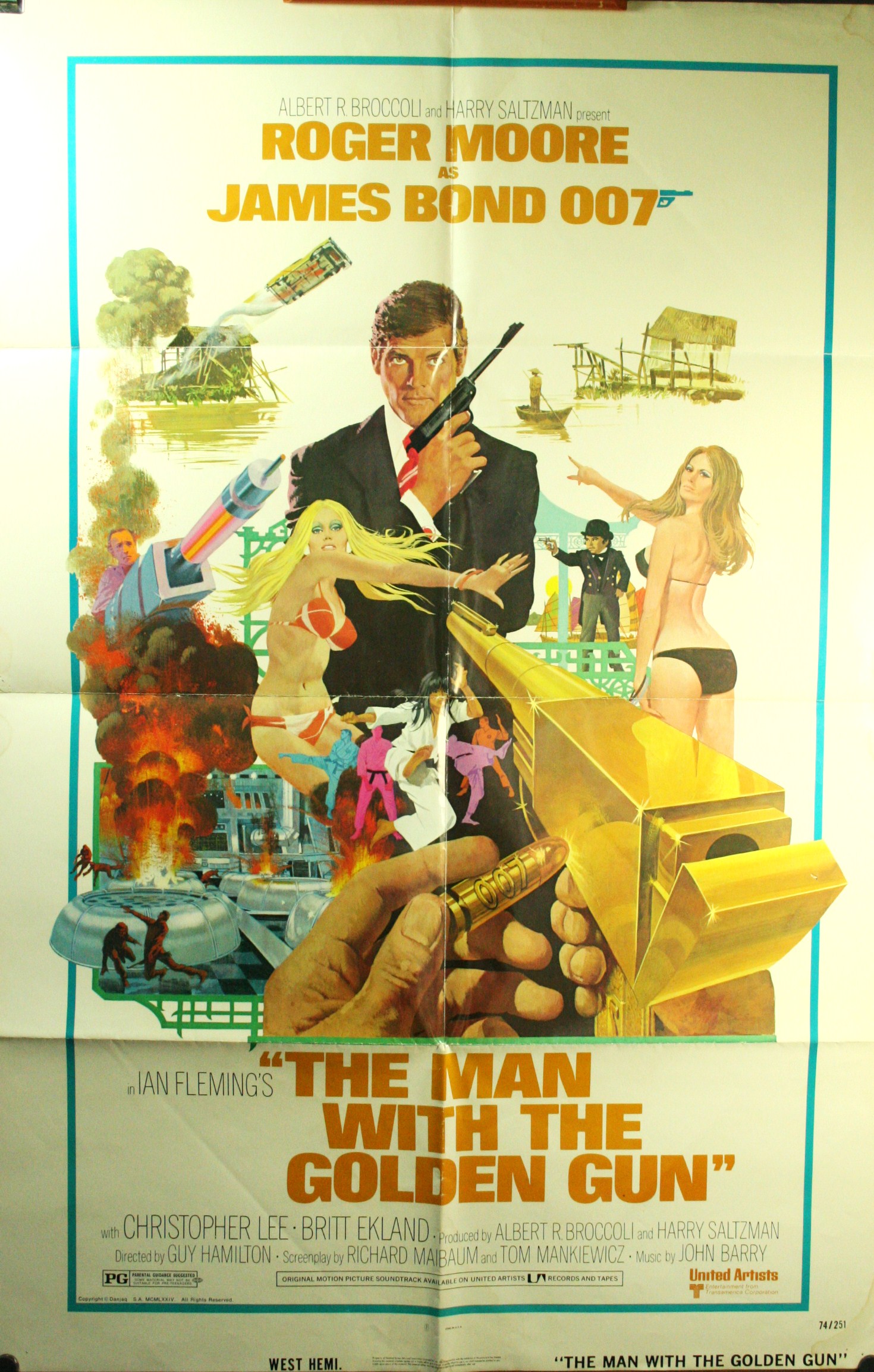 MAN WITH THE GOLDEN GUN, Original James Bond Movie Poster - Original ...
