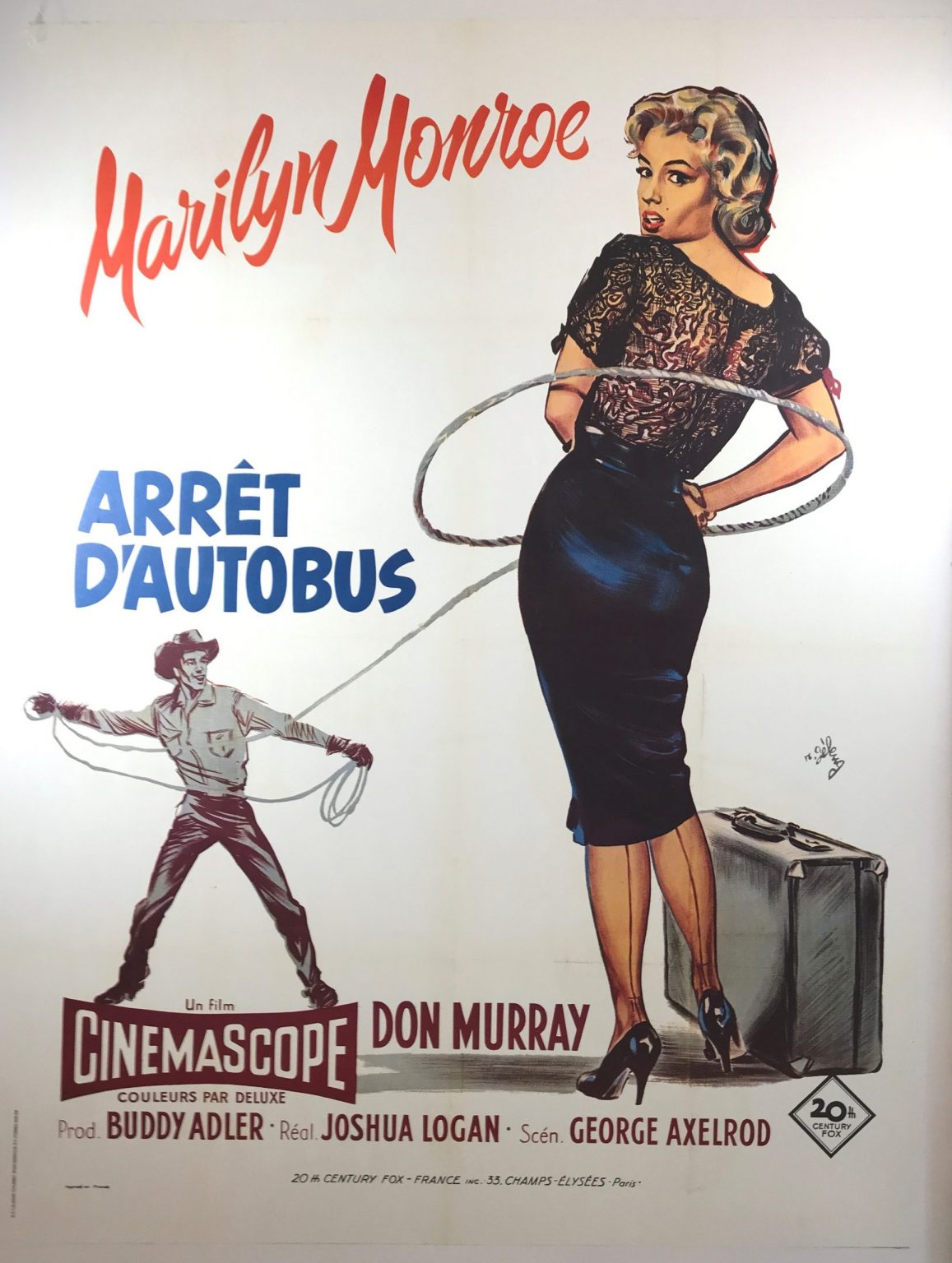 ARRET D'AUTOBUS, Bus Stop starring Marilyn Monroe - Original Vintage ...