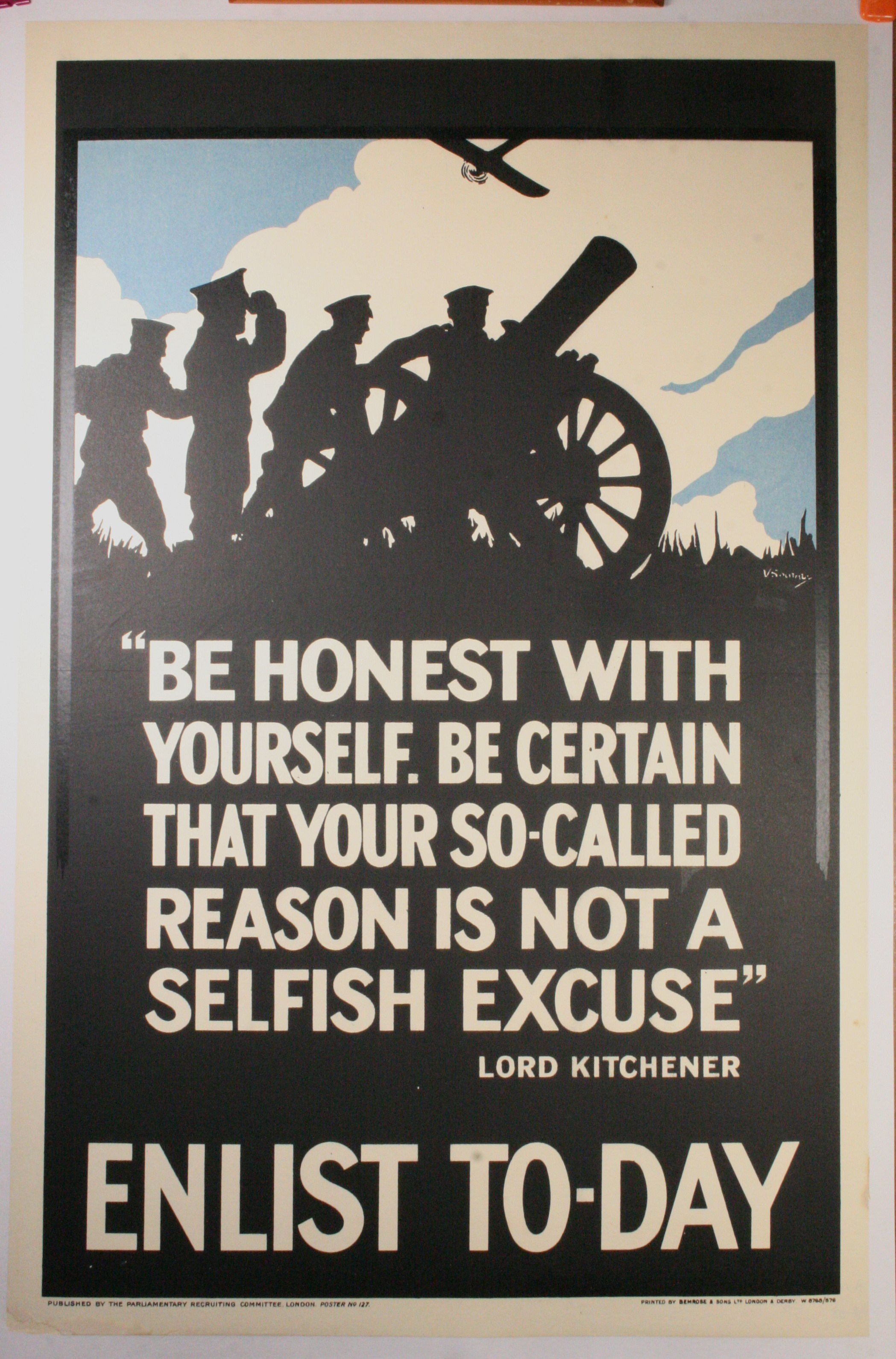 WW1 British Recruitment Poster Original Vintage Movie Posters