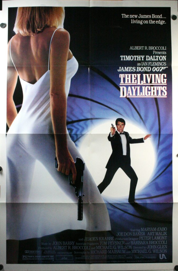 LIVING DAYLIGHTS, Original James Bond Poster - Original Vintage Movie ...
