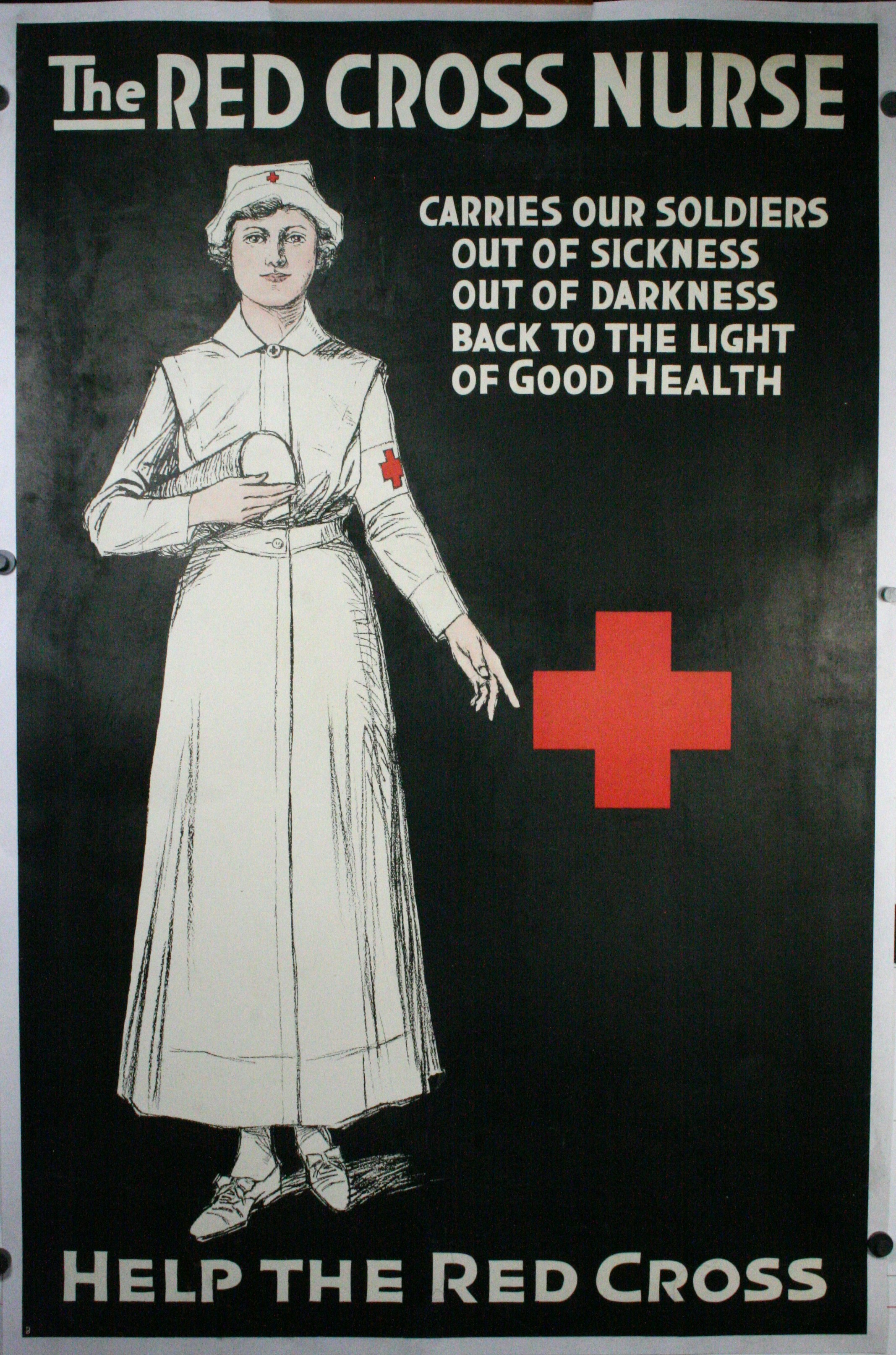 RED CROSS NURSE, An Original WW1 Propaganda Poster - Original Vintage Movie  Posters