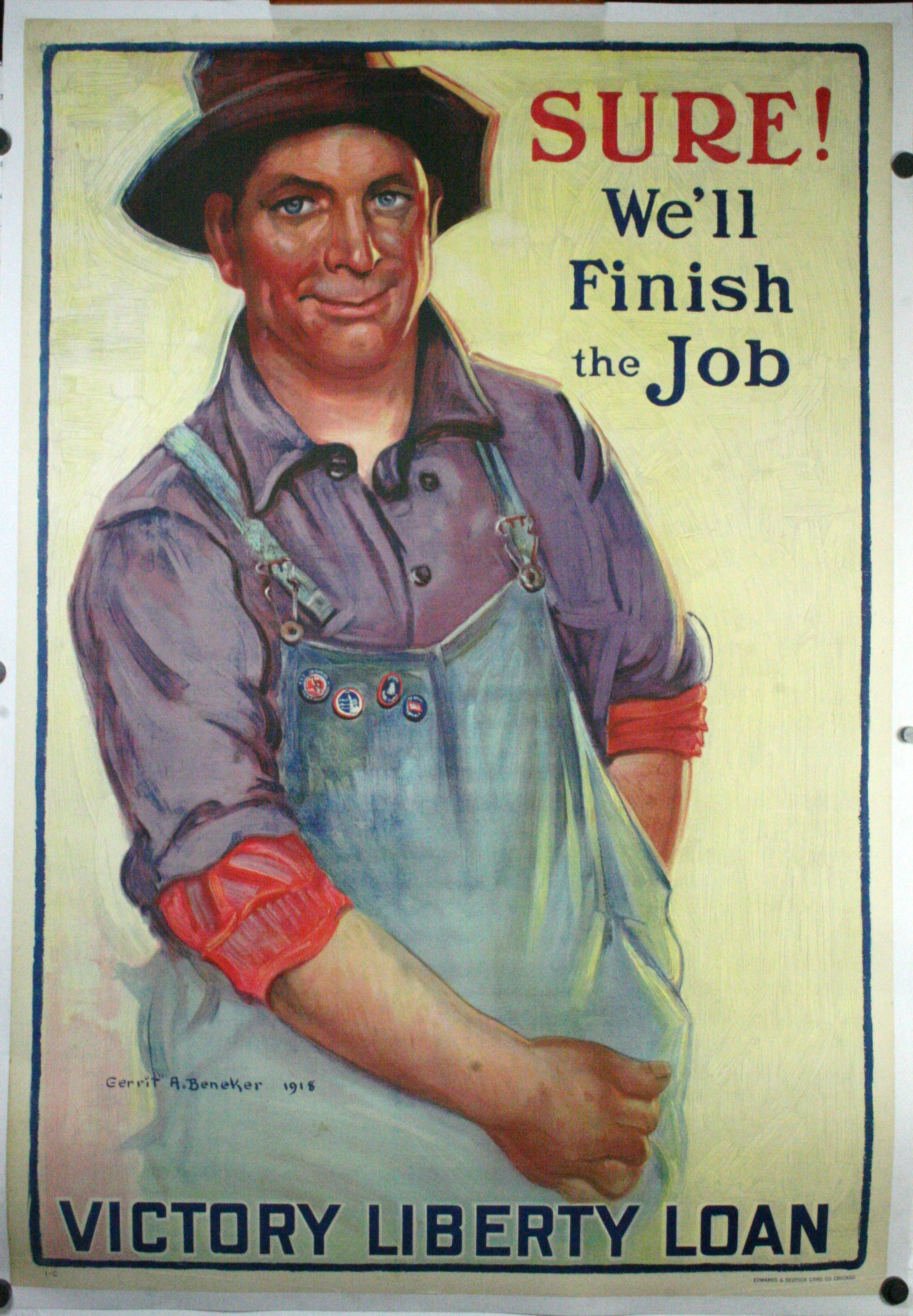 SURE WE'LL FINISH THE JOB, Original Propaganda Poster - Original ...