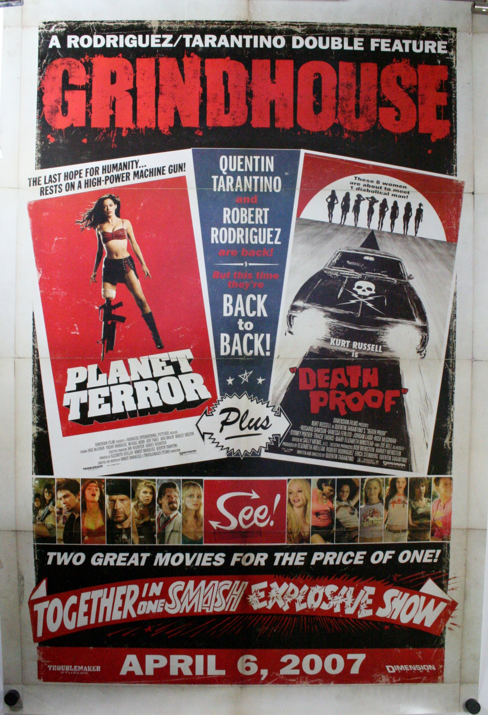 Death Proof Movie Poster 2" x 3" Fridge Locker Magnet Grindhouse 