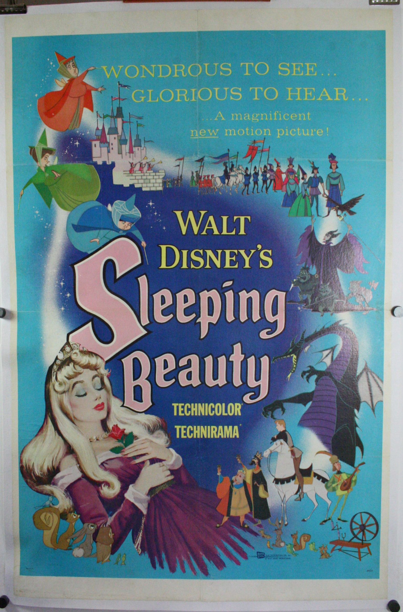 SLEEPING BEAUTY, 1959 Style A Original Animated Walt Disney Movie