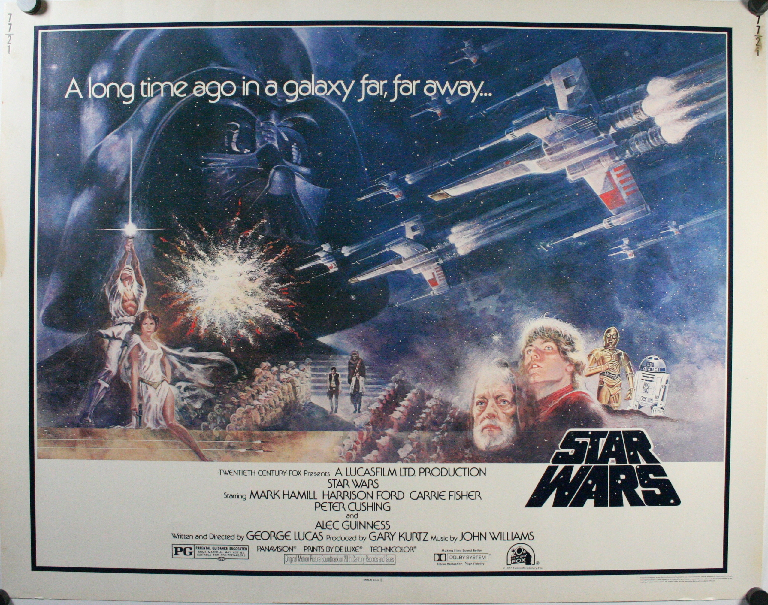 WARS, Original Half Sheet PG Ratings Movie Theater Poster – Vintage Posters