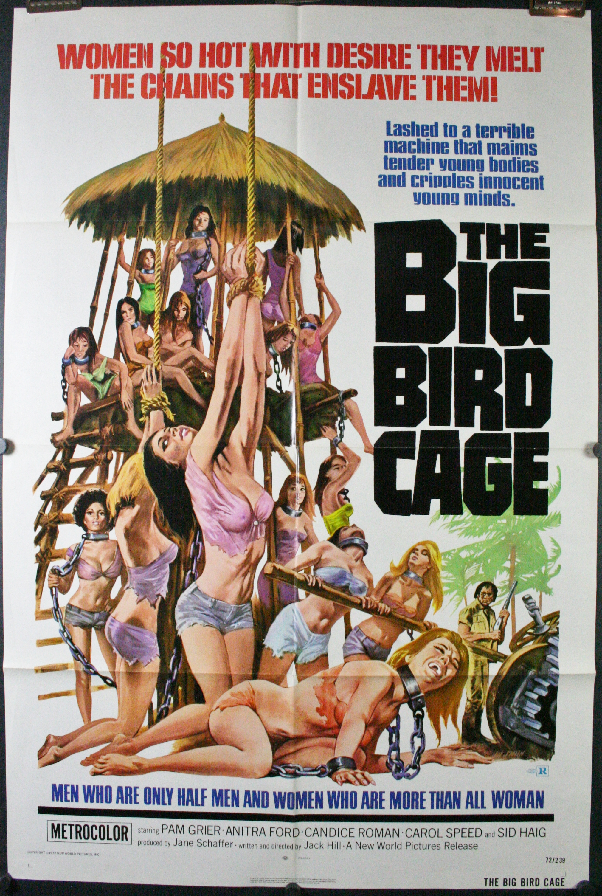 Big Bird Cage Original Vintage Exploitation Poster Original