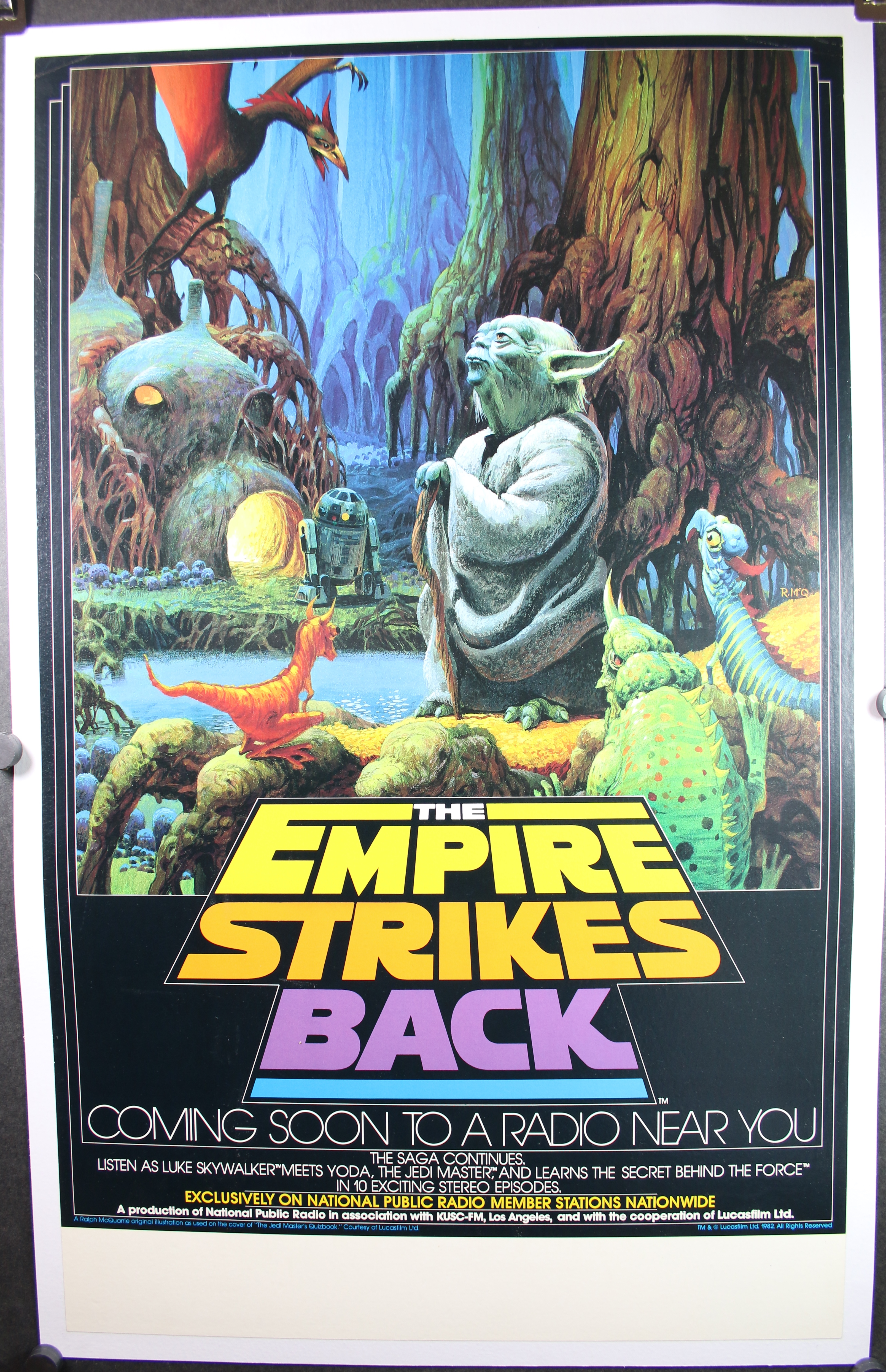 EMPIRE STRIKES BACK, Original Yoda Radio Broadcast Poster For Sale –  Original Vintage Movie Posters