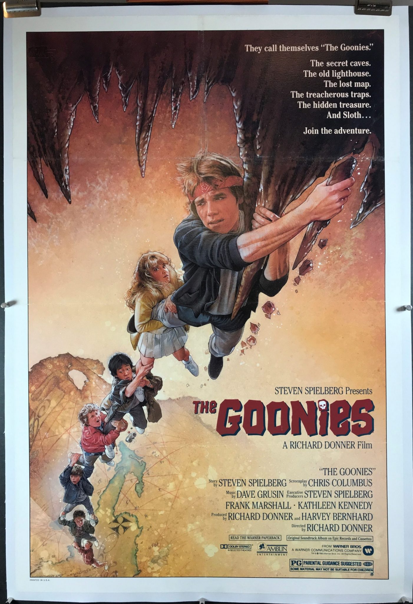 THE GOONIES, Original Vintage Theatrical 1 Sheet Movie Poster For Sale ...