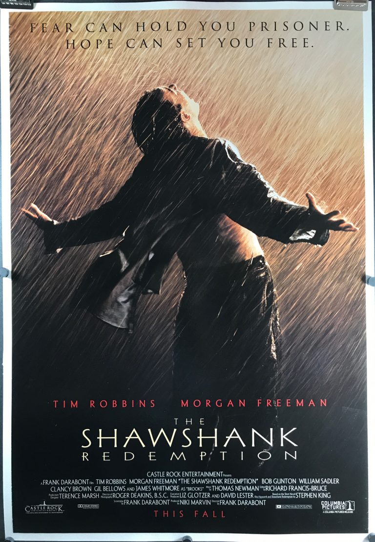 SHAWSHANK REDEMPTION, Original Advance Movie Theater Poster For Sale