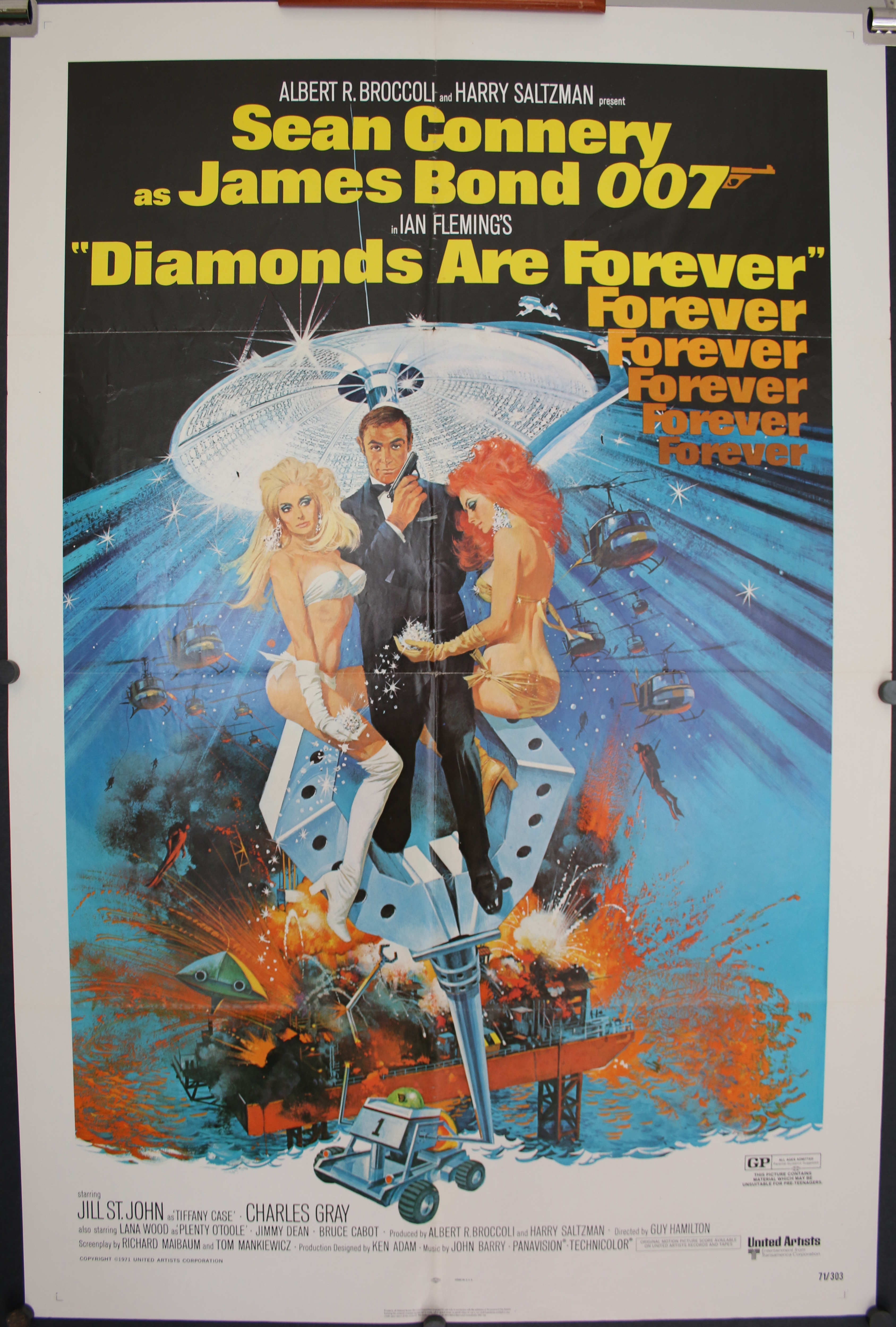 ZZ095 MOVIE POSTER Poster A0 A1 A2 A3 DIAMONDS ARE FOREVER SEAN CONNERY 007