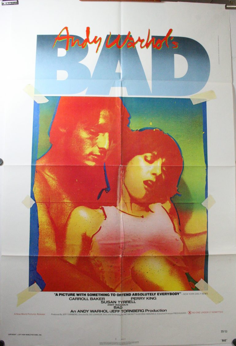 ANDY WARHOL'S BAD, Original Vintage Exploitation Movie Poster