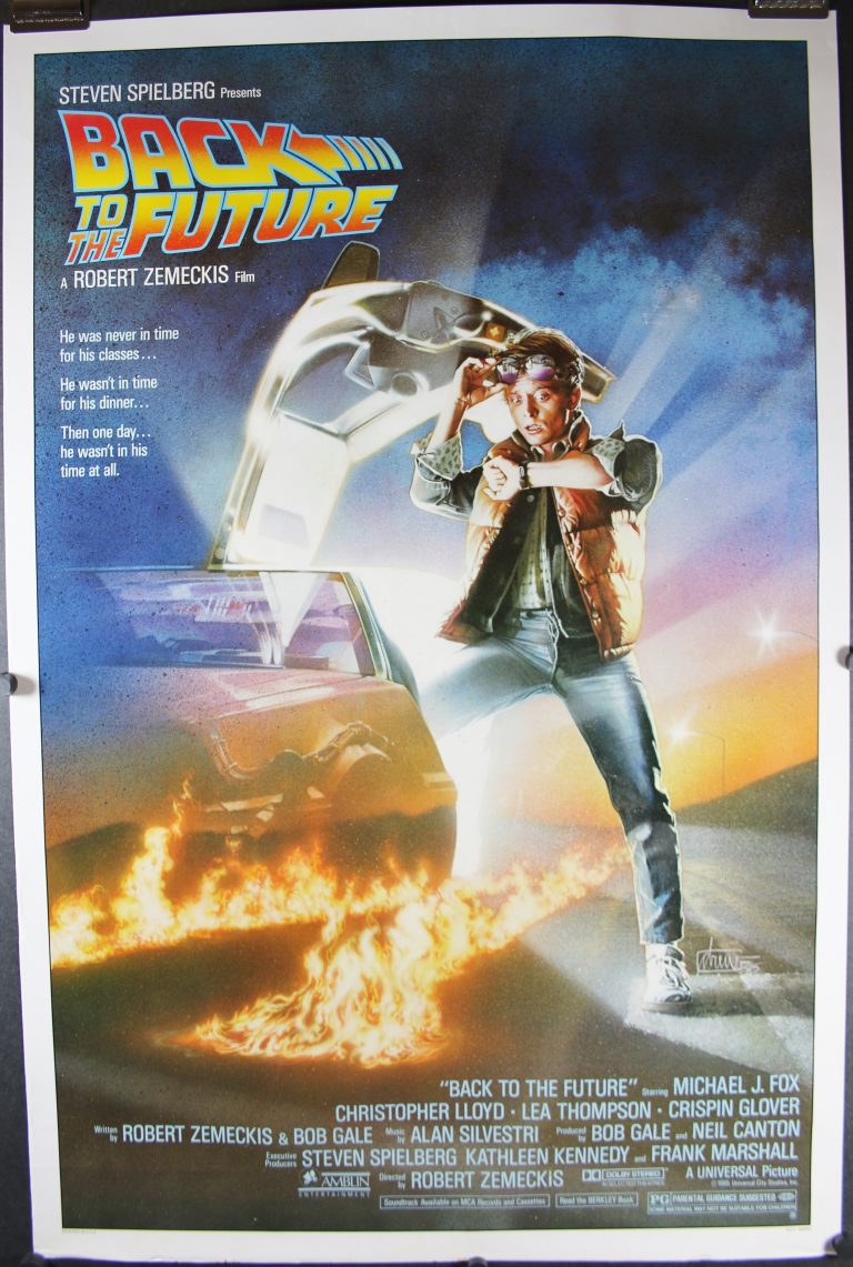 BACK TO THE FUTURE, Original Steven Spielberg Vintage Movie Poster