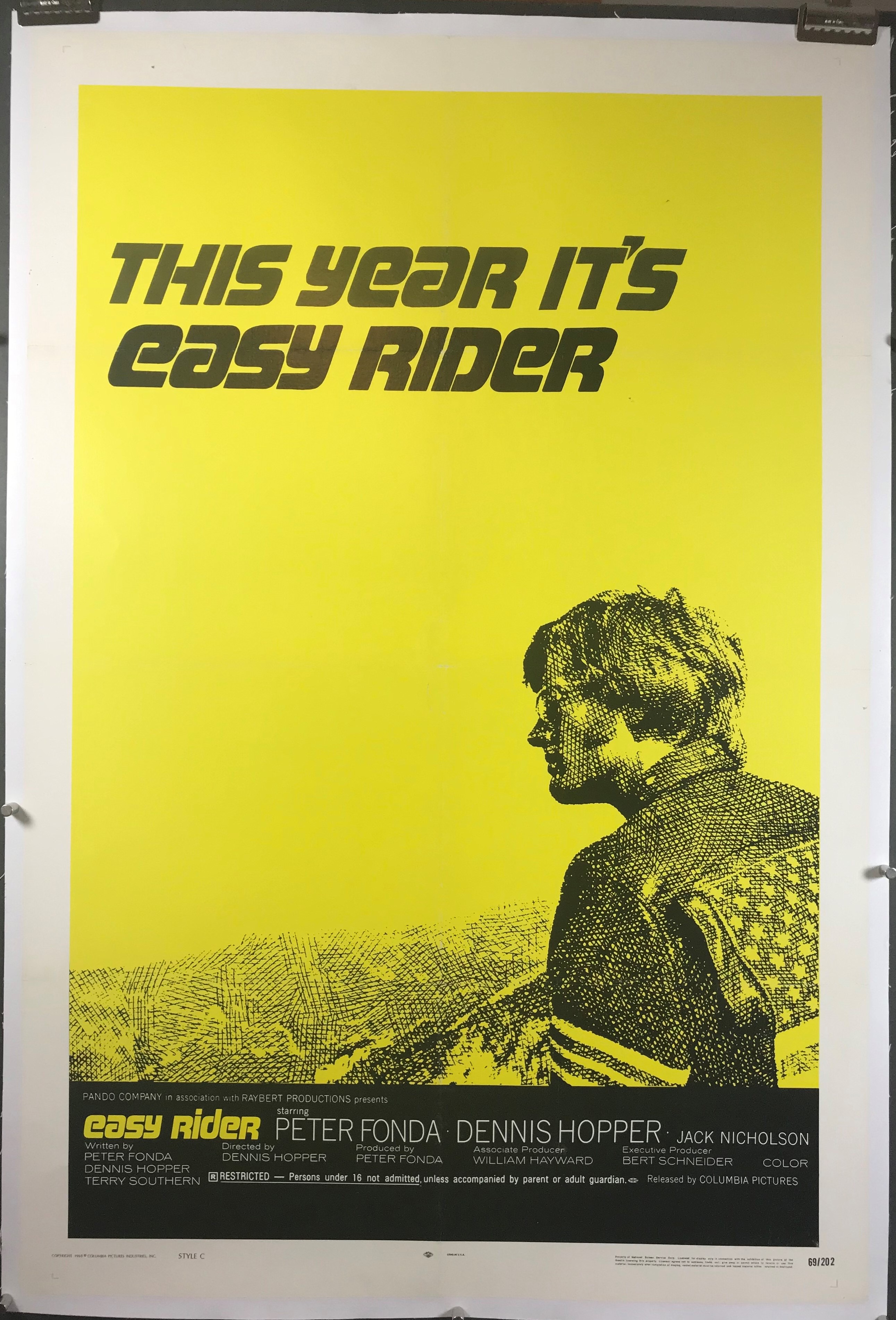 EASY RIDER BIKER MOVIE POSTER  MOTORCyCLE ART peter fonda 60s vintage repro USA 