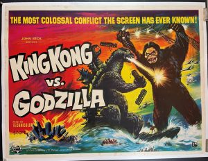 KING KONG VS. GODZILLA, Original British Quad Classic Monster Movie ...