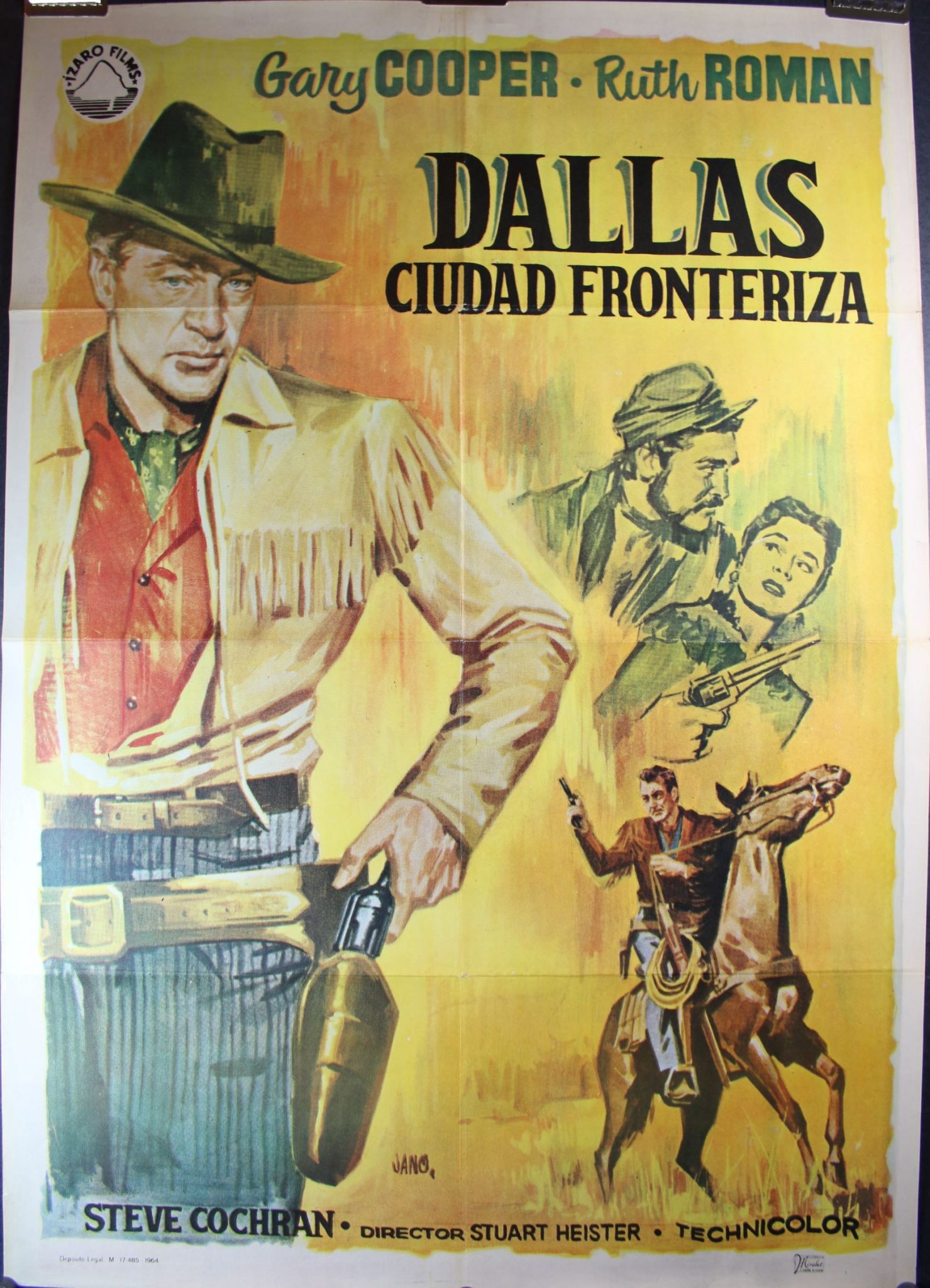 DALLAS, Original 1964 ReRelase Western Movie Poster Original Vintage