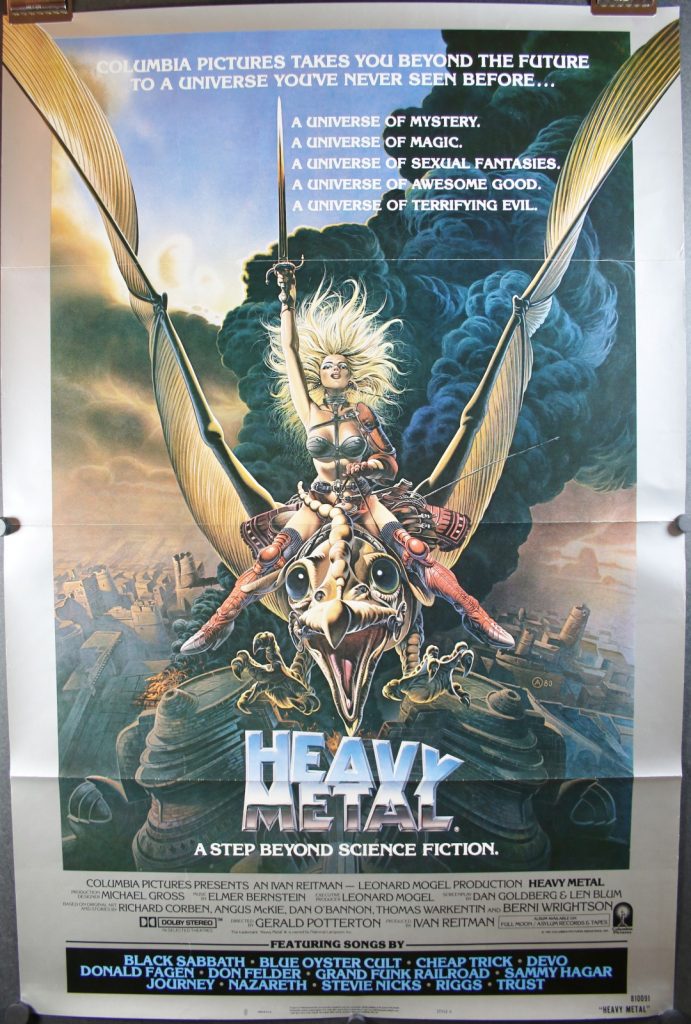 HEAVY METAL, Original Vintage Style A TriFold Movie Poster Original