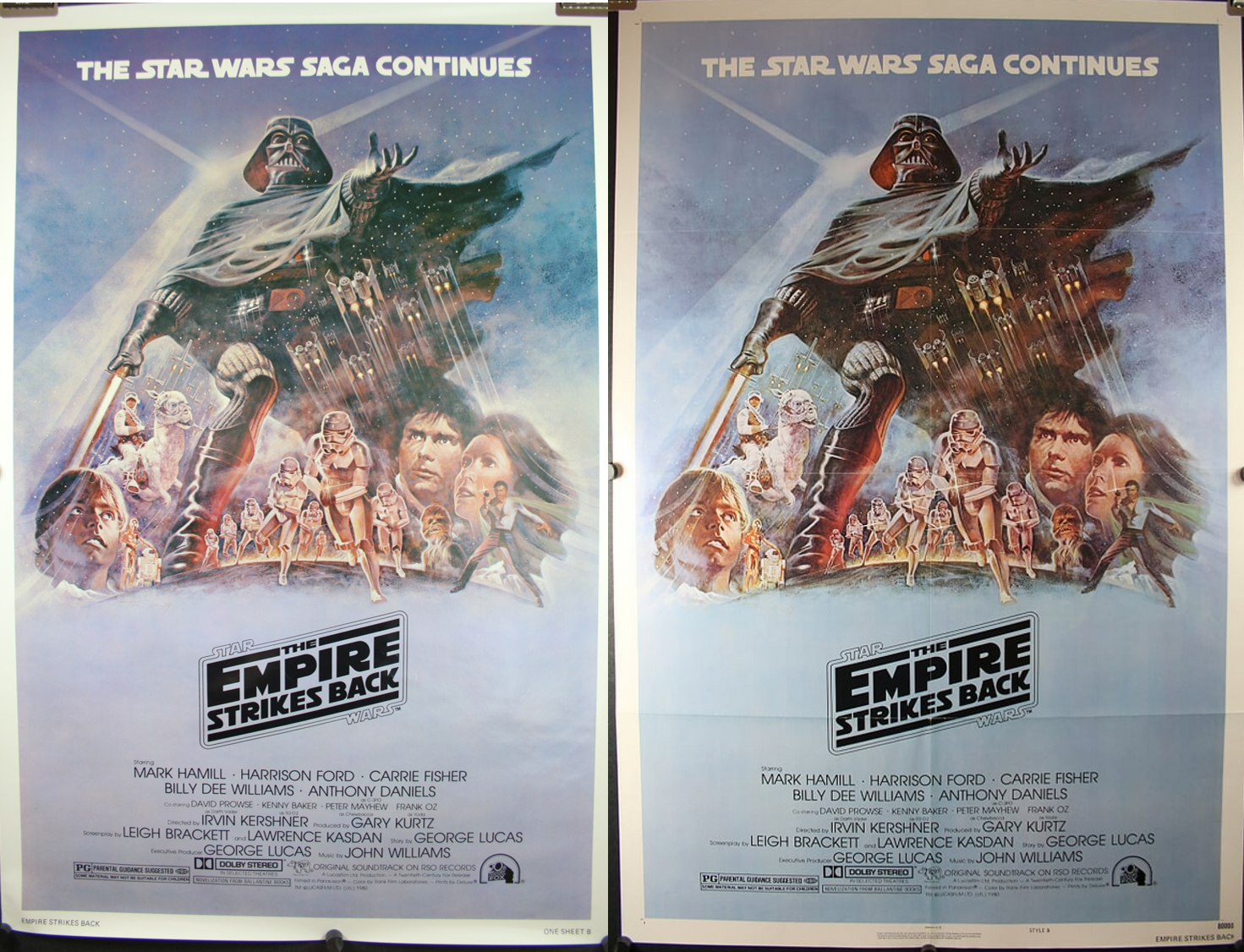 Original Vintage Set of 3 Star Wars Empire Strikes Back ESB Boris Promo Posters 