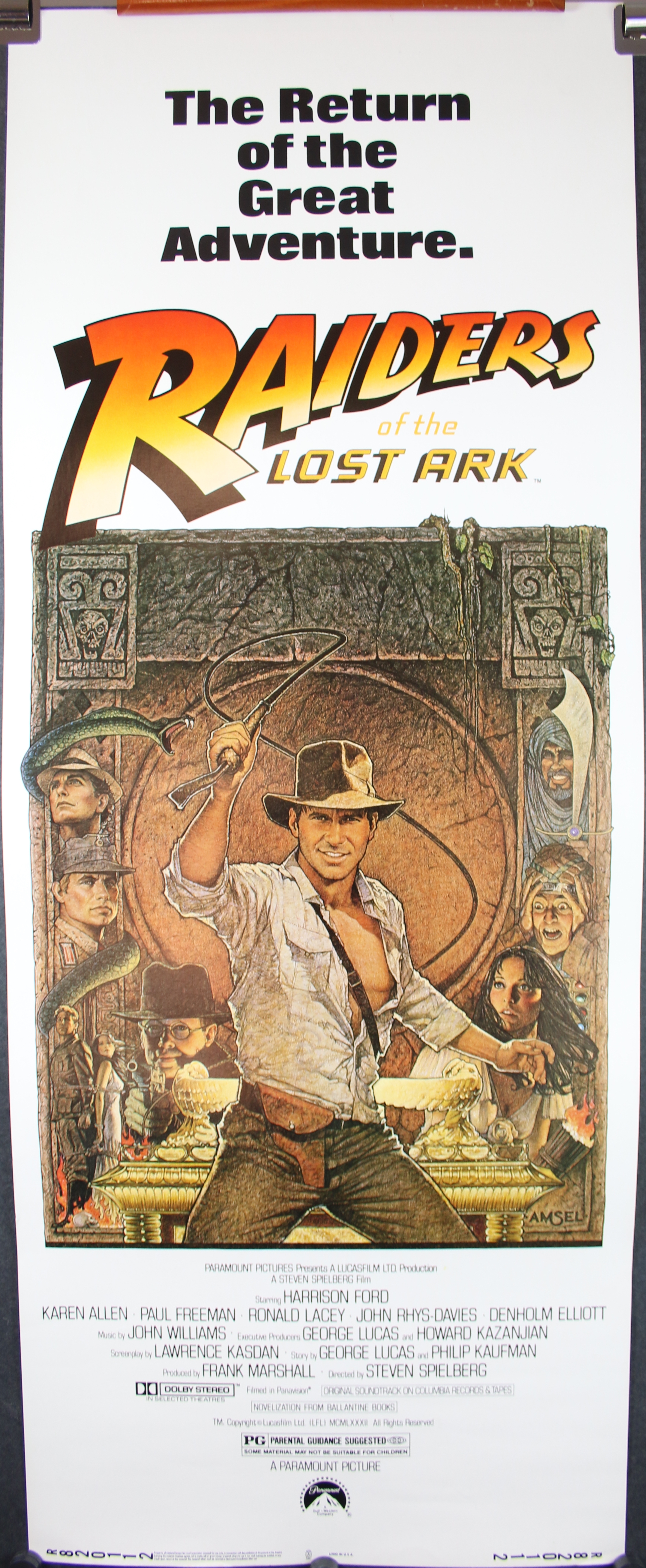 Raiders of The Lost Ark movie poster metal tin sign accent wall