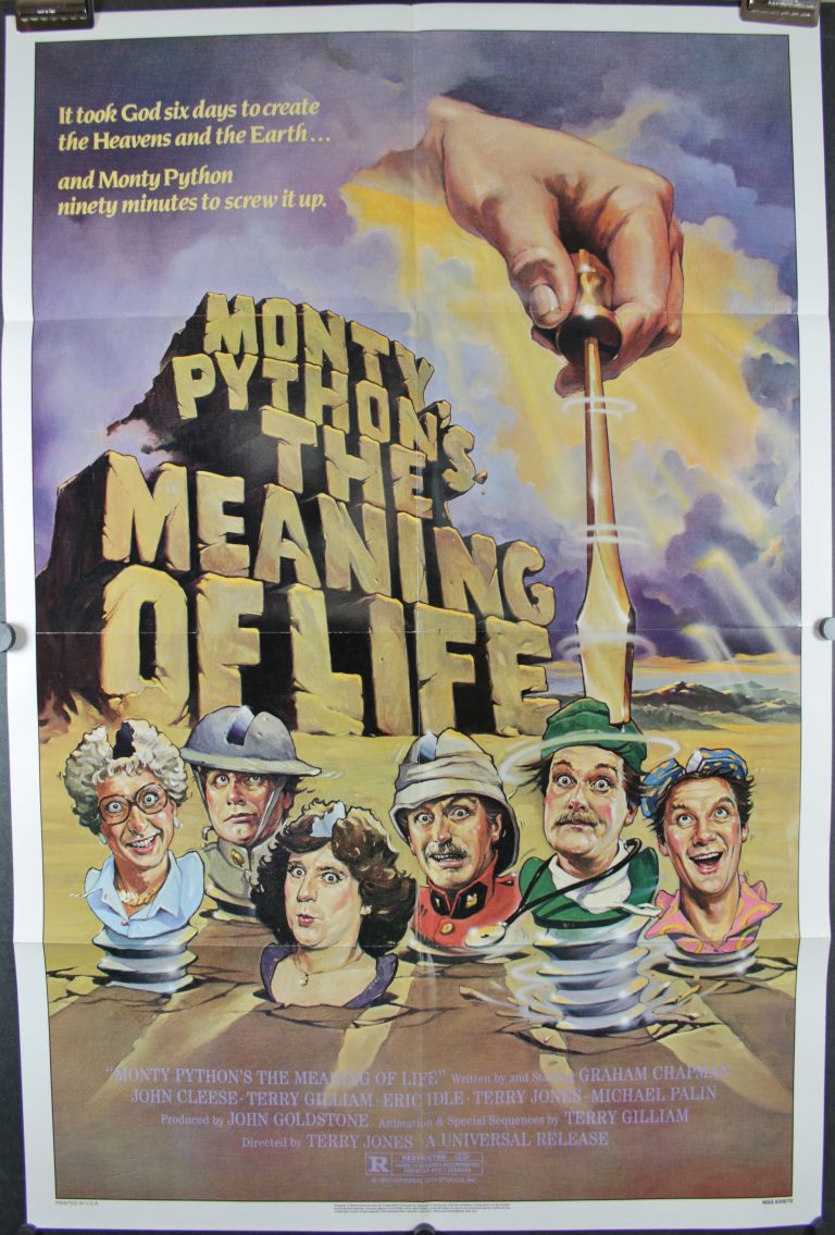 MONTY PYTHON'S THE MEANING OF LIFE, Original Vintage Folded 1Sheet