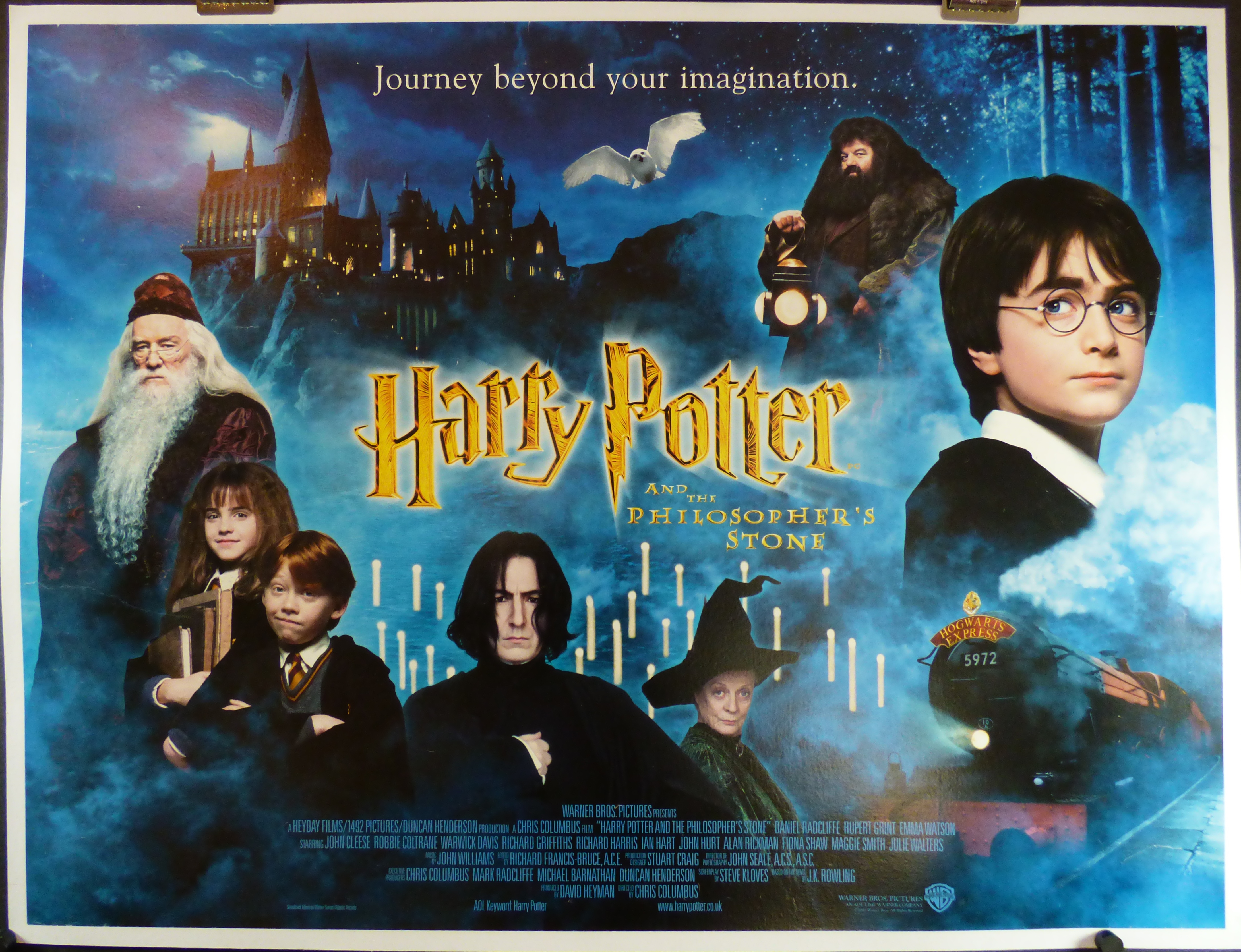 Shop Harry Potter and the Philosopher's Stone British Movie Poster Quad  Size $395