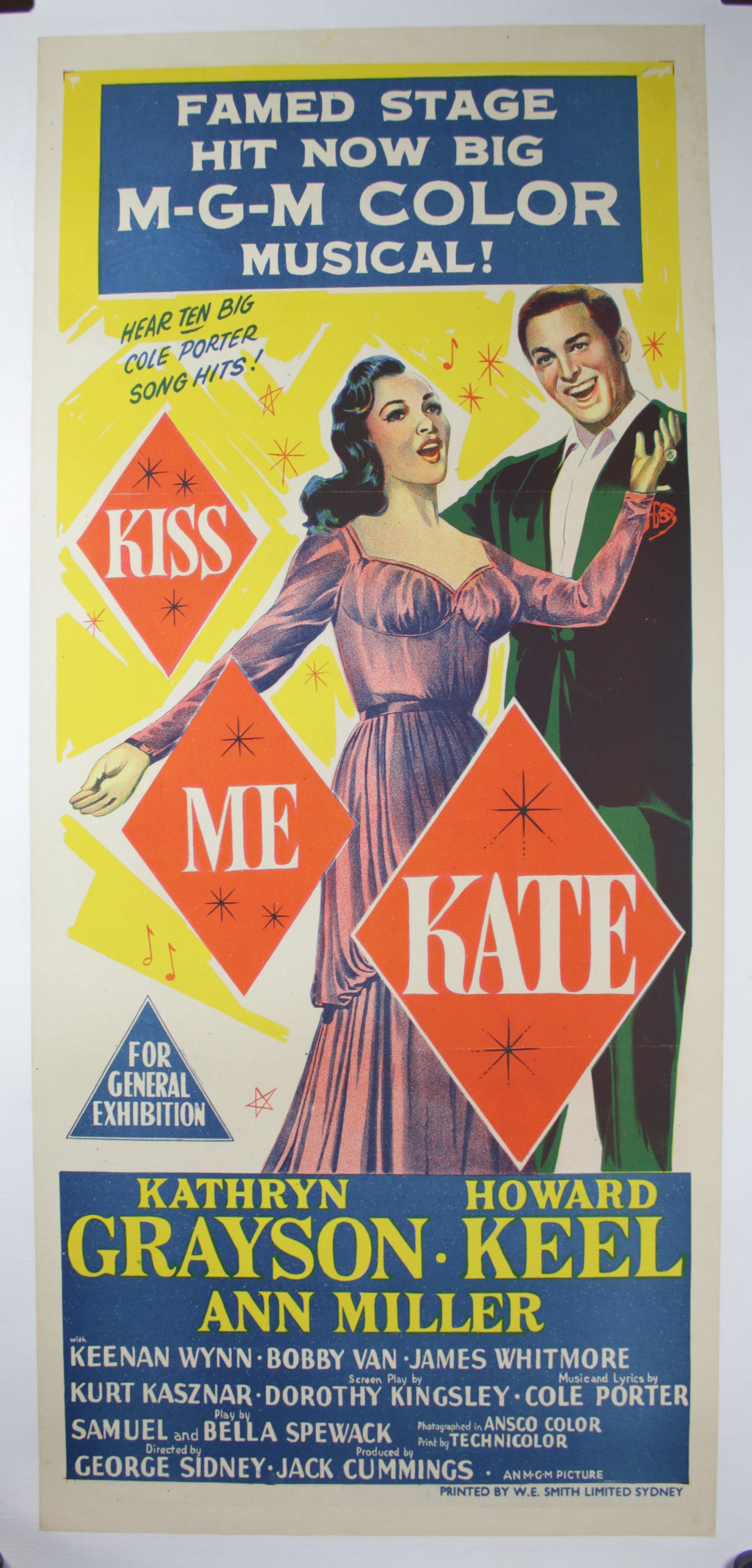 KISS KATE, Original Linen Australian Daybill Movie Poster - Vintage Movie Posters