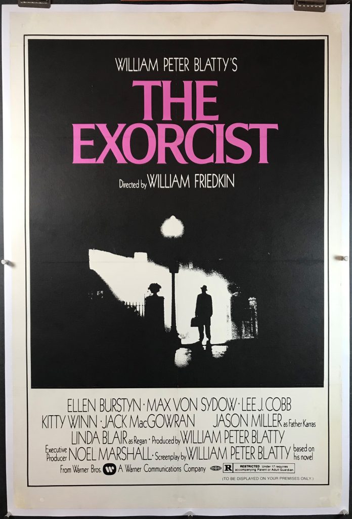 The Exorcist Original Vintage Pink Title Variant Movie Theater Poster Original Vintage Movie 