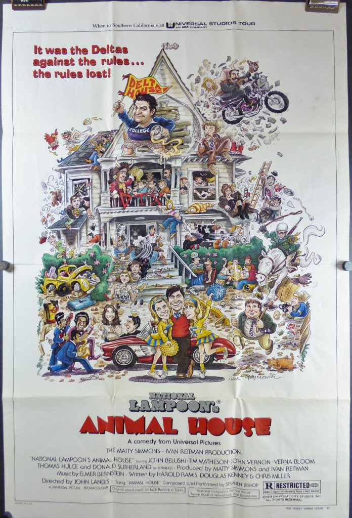 ANIMAL HOUSE, Original National Lampoon Movie Poster Original Vintage