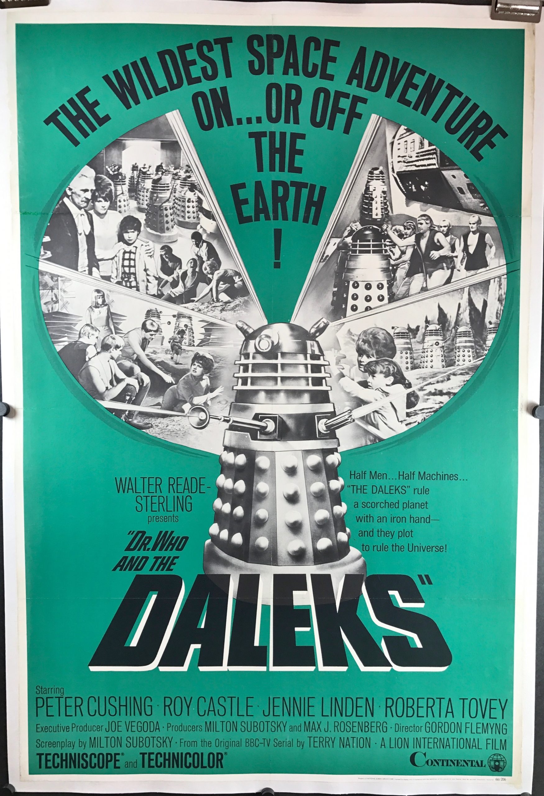WHO AND THE DALEKS Movie Poster 1965 DR