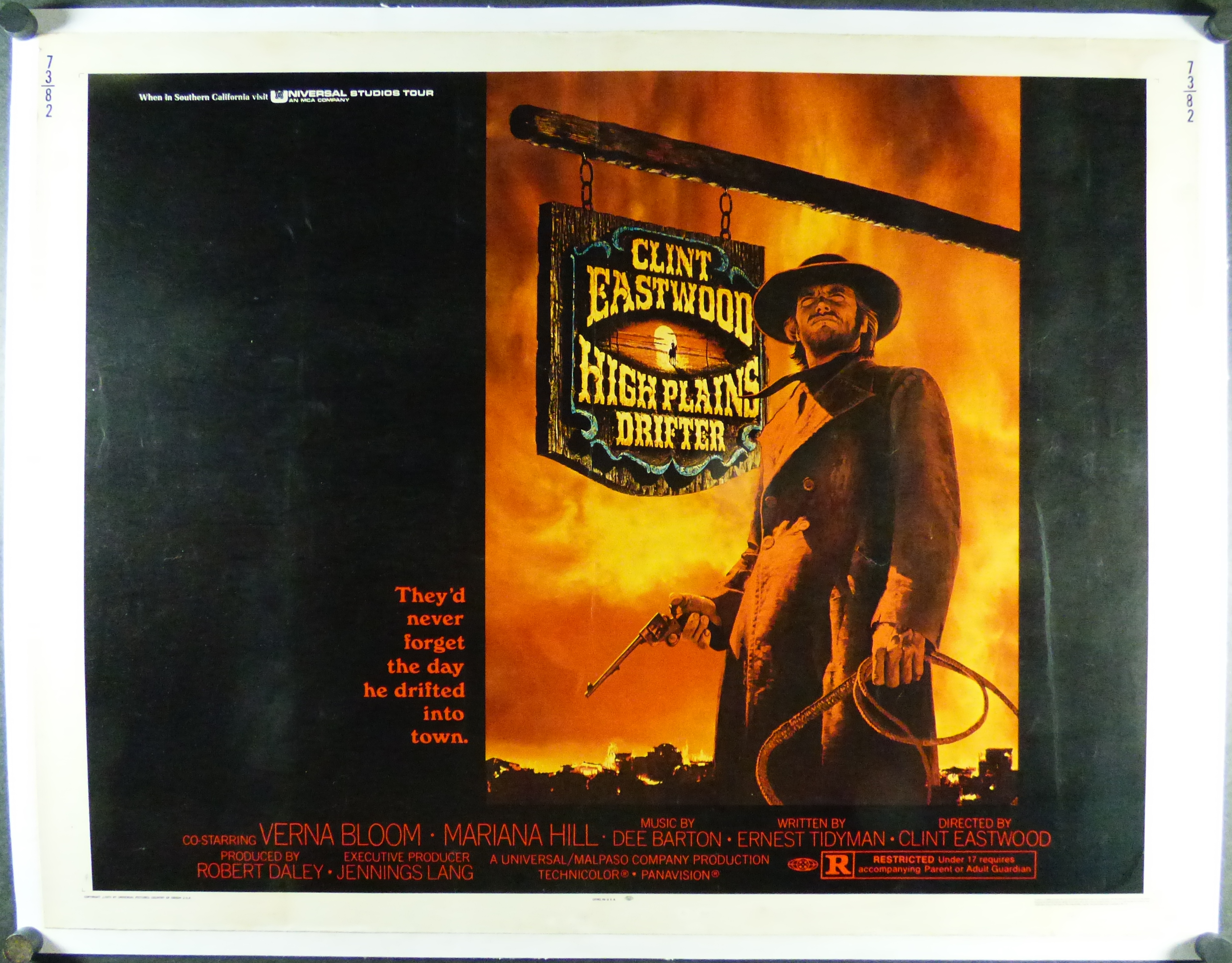HIGH PLAINS DRIFTER, Original Clint Eastwood Half Sheet Movie ...