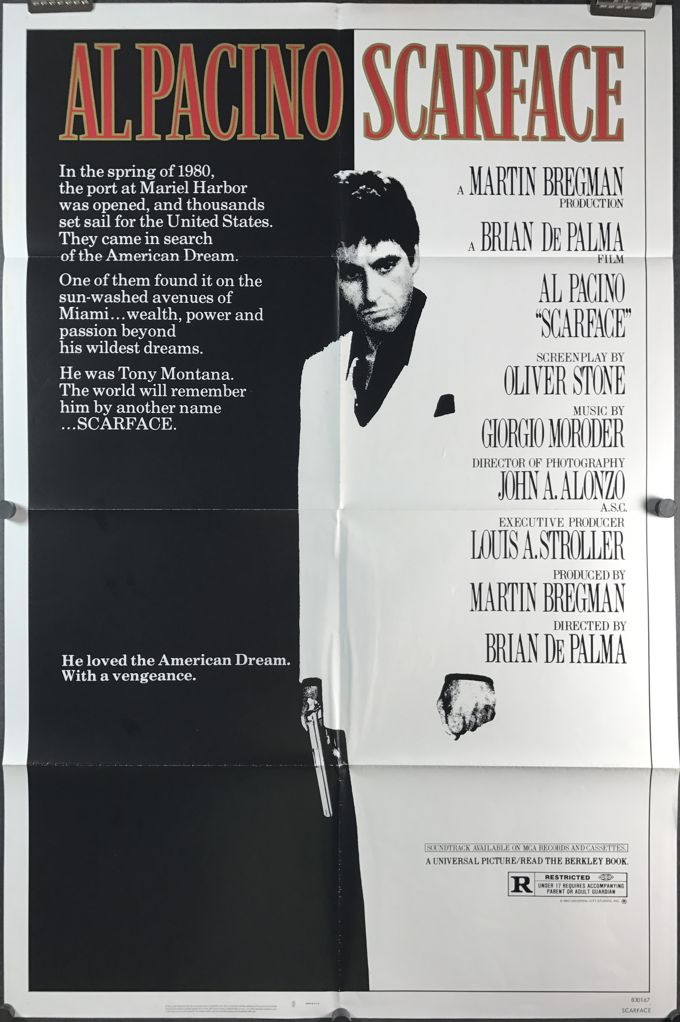 #01 Scarface Movie Mob Gangster Mafia Hollywood Classic Icon Large Print Poster 