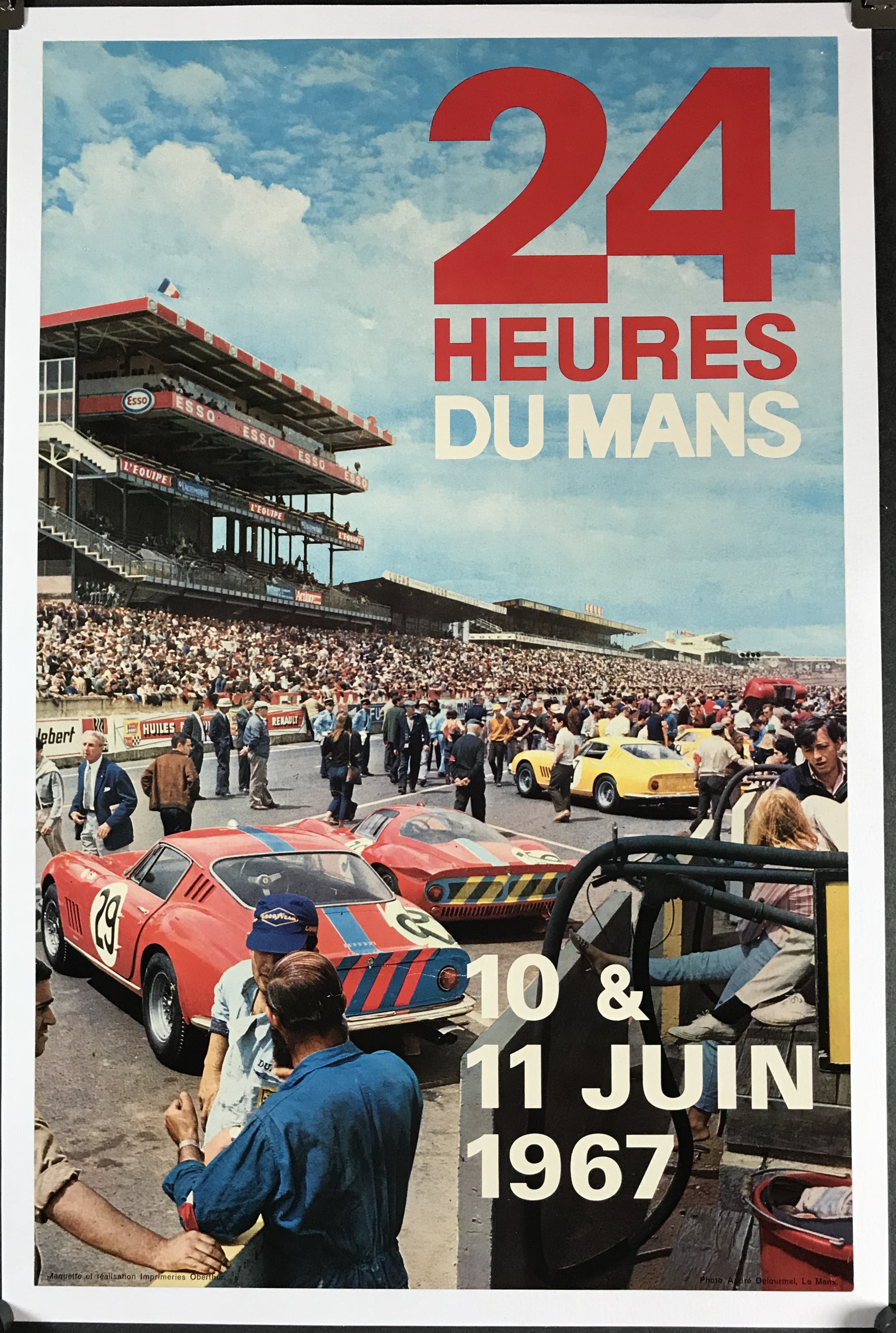 1993-24 Hours Le Mans France Automobile Race Car Advertisement Vintage Poster 