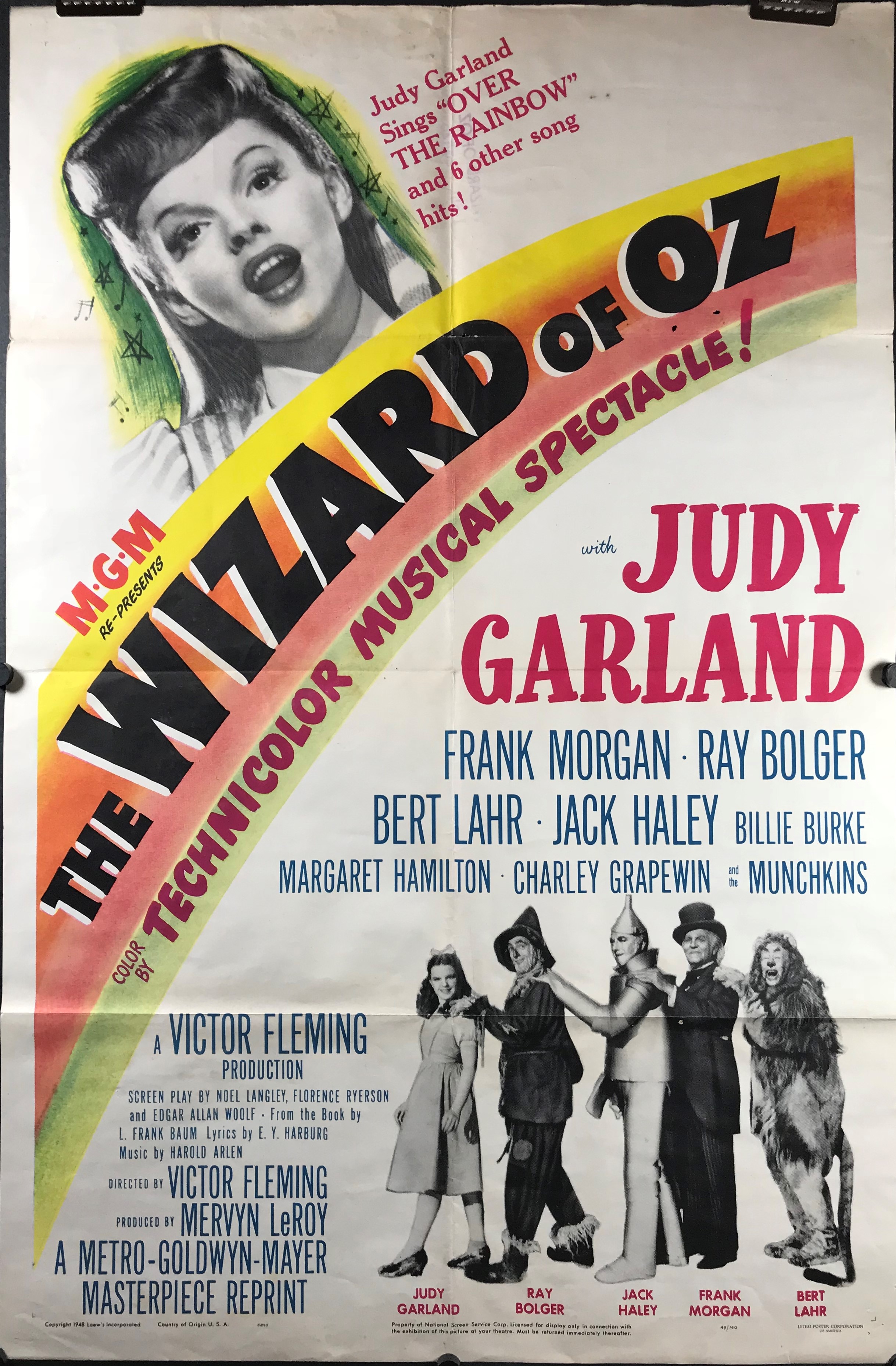 61X91CM JUDY GARLAND PICTURE PRINT NEW ART WIZARD OF OZ MOVIE POSTER