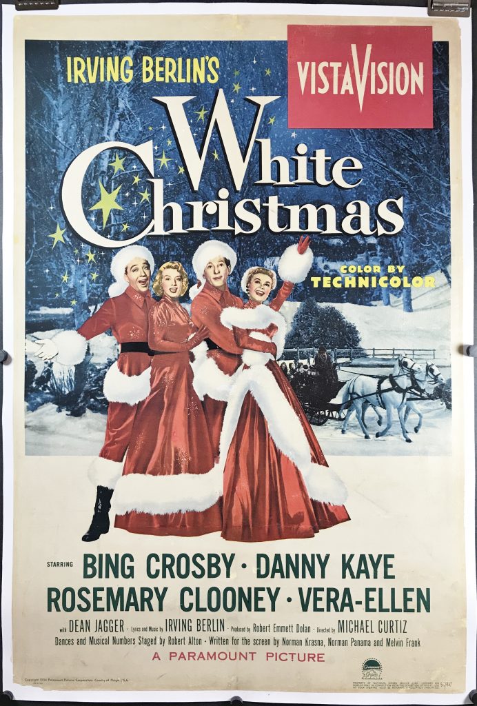 WHITE CHRISTMAS, Original Bing Crosby, Musical, Comedy, Movie Poster