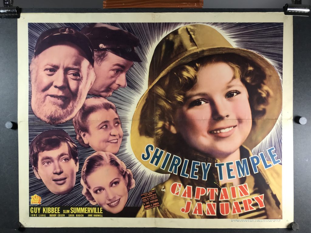 CAPTAIN JANUARY, Original Shirley Temple Half Sheet Movie Poster