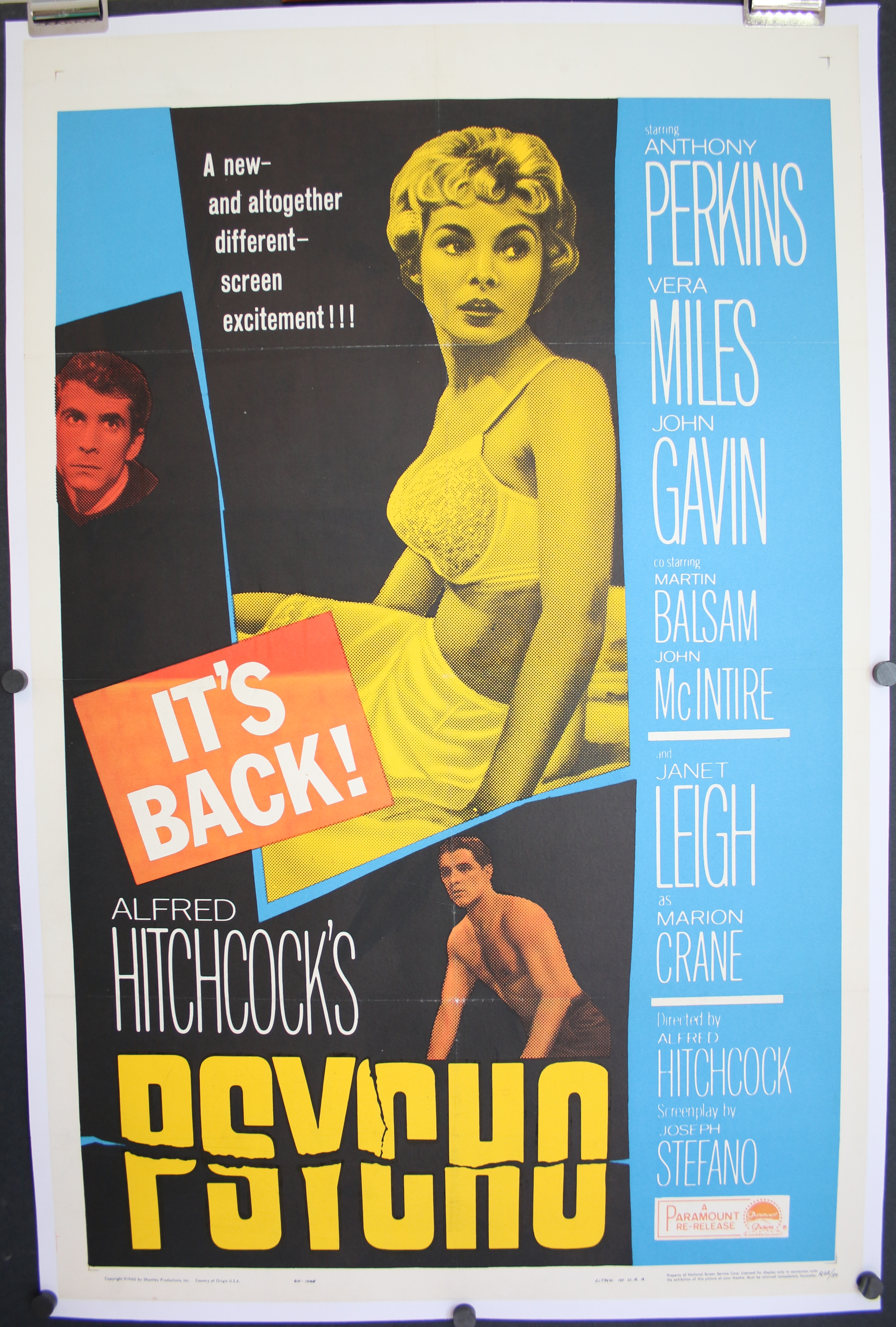 Psycho 1960 Retro  Movie Poster A0-A1-A2-A3-A4-A5-A6-MAXI 286