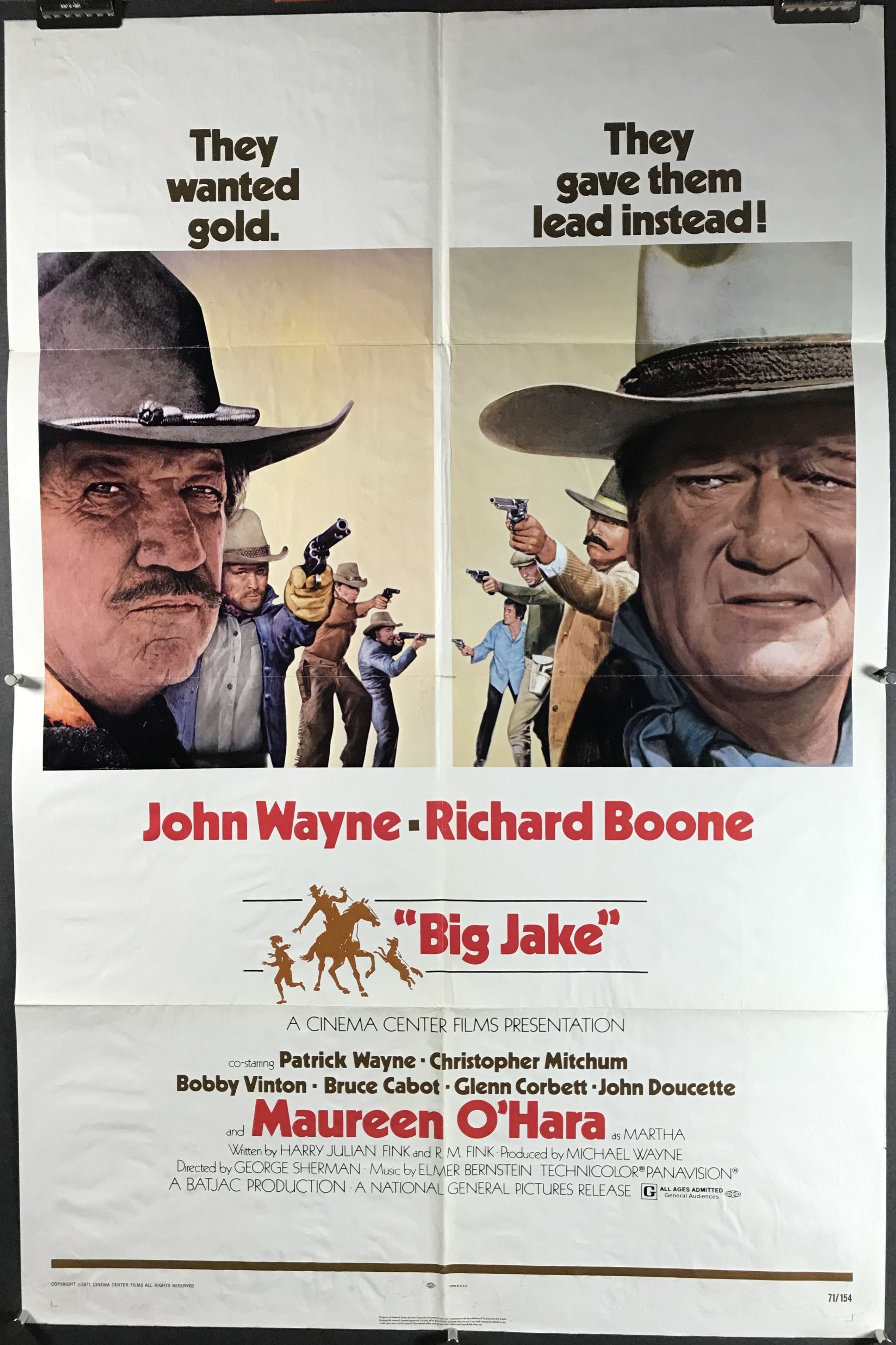 A3/A4 SIZE Big Jake John Wayne Cult Western Old Movie Vintage Cinema poster 