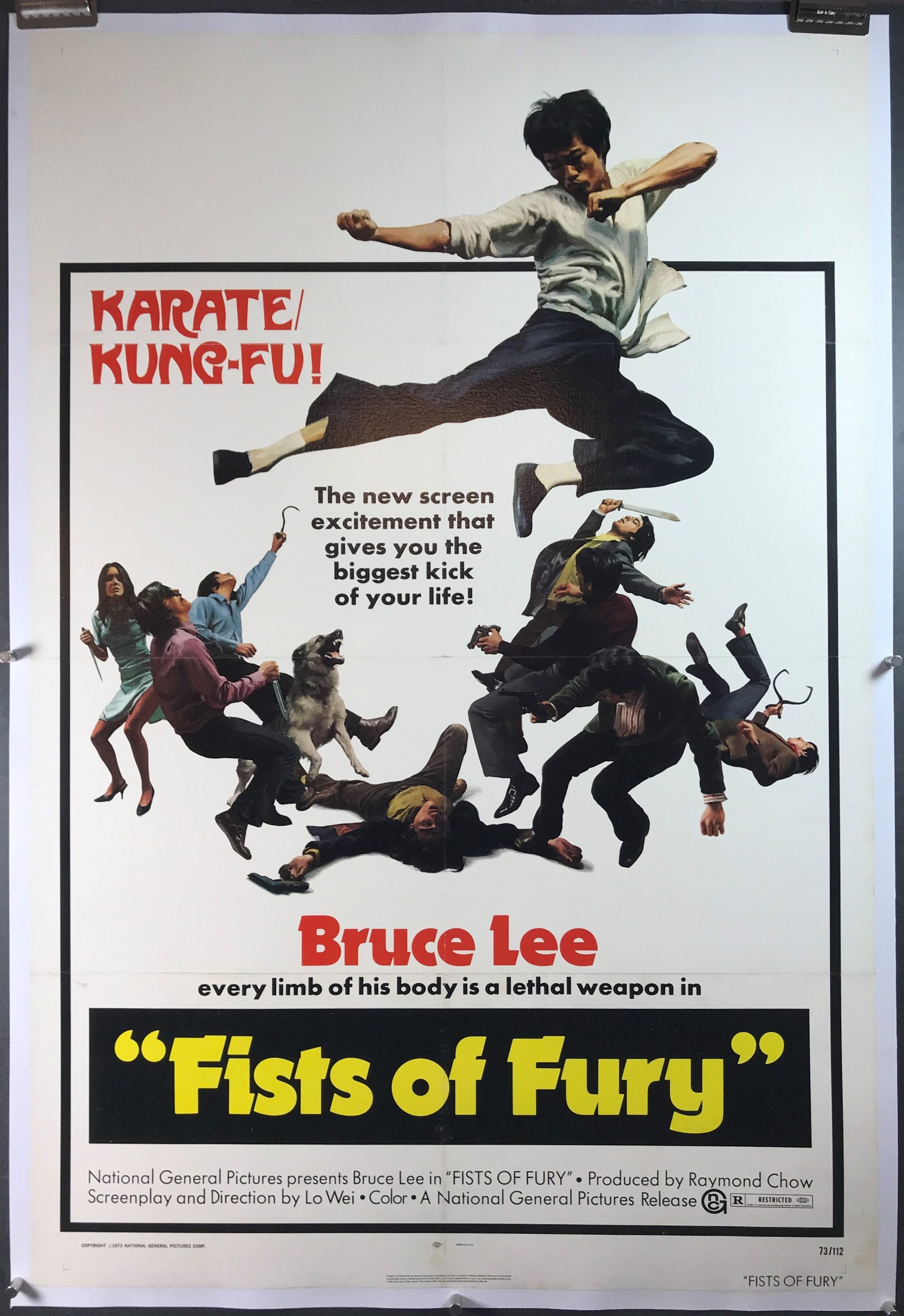 FISTS OF FURY, Original Vintage Bruce Lee Martial Arts Movie Poster –  Original Vintage Movie Posters