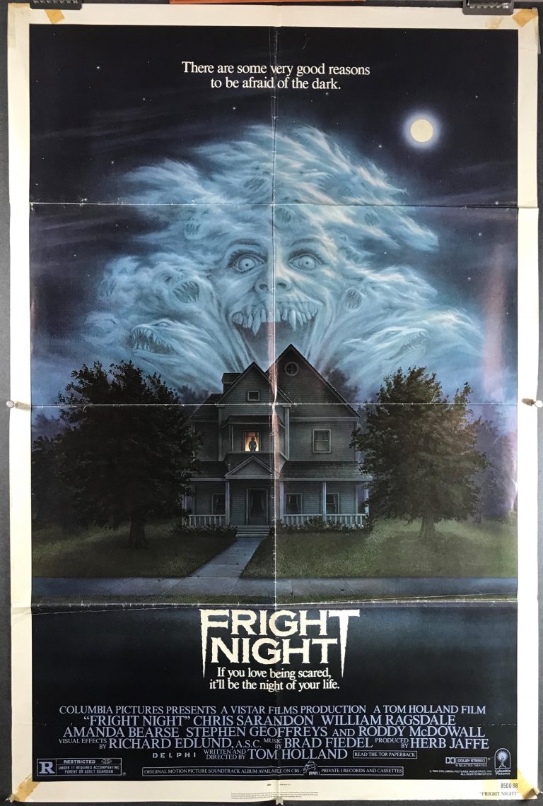 FRIGHT NIGHT, Original Vintage Tom Holland Movie Poster - Original ...