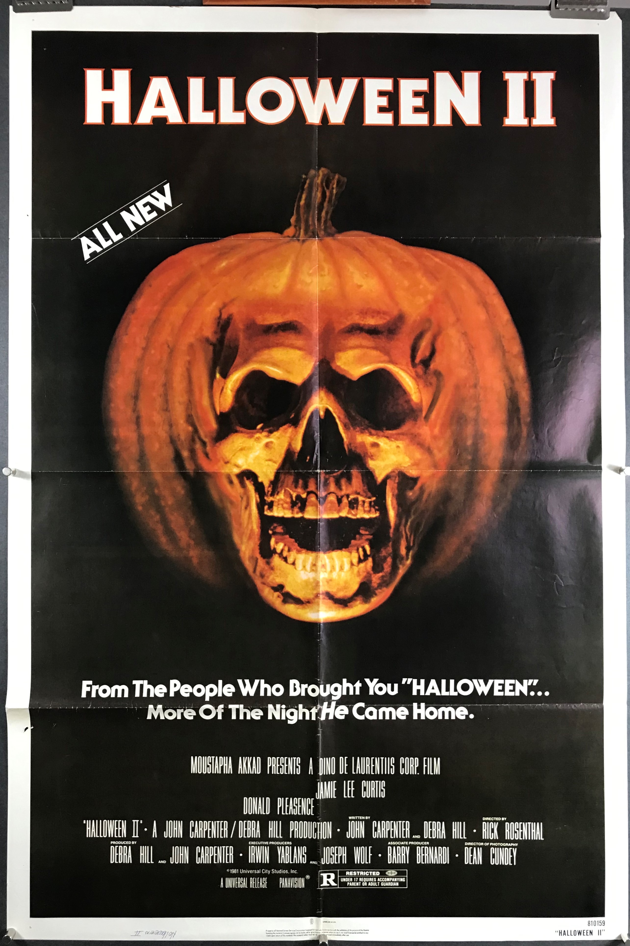 Classic Thriller Cult Horror Film Print HALLOWEEN 2 II 1981 MOVIE POSTER A3 A4 