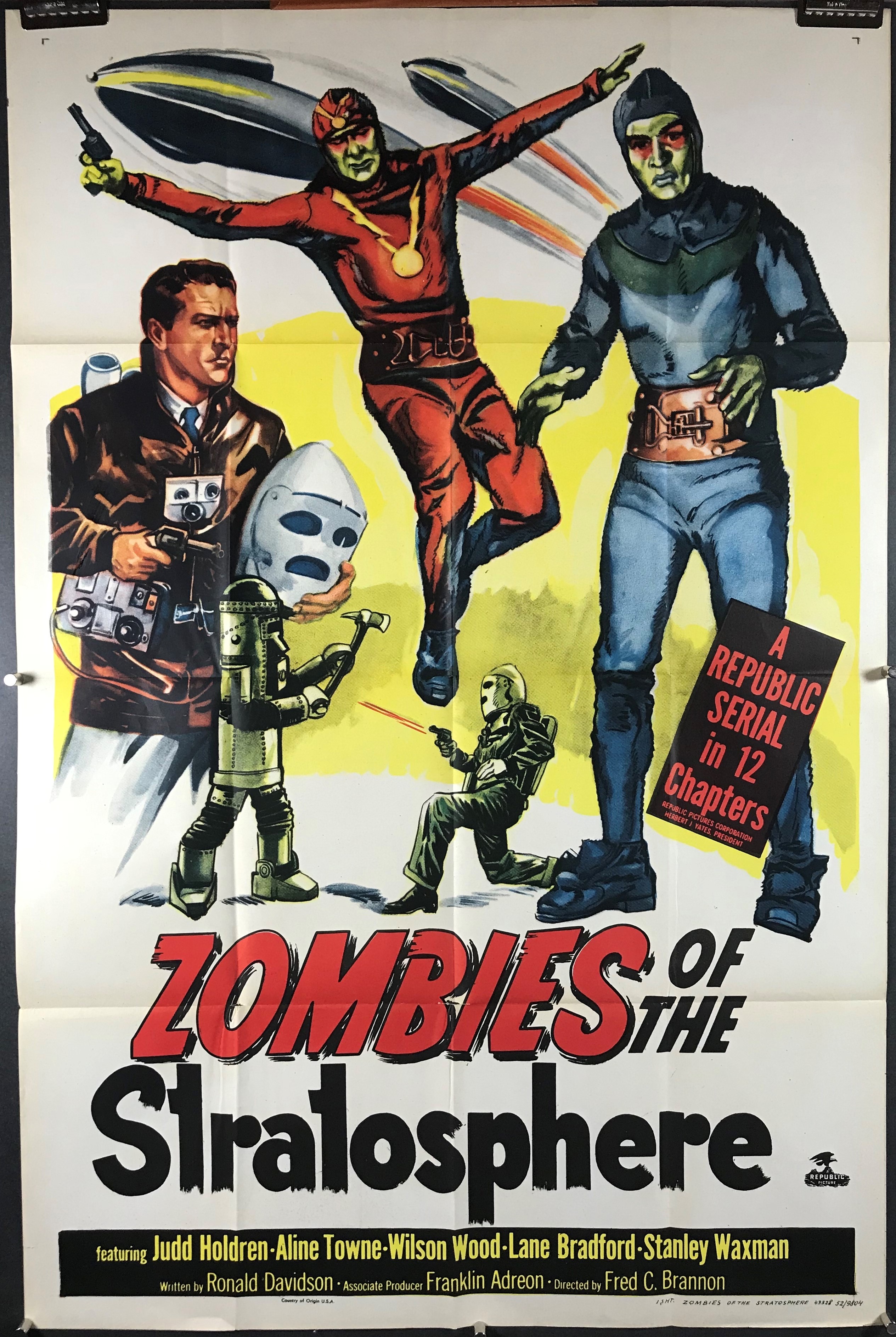 Zombies Of The Stratosphere Original Vintage Sci Fi Movie Poster Original Vintage Movie Posters 