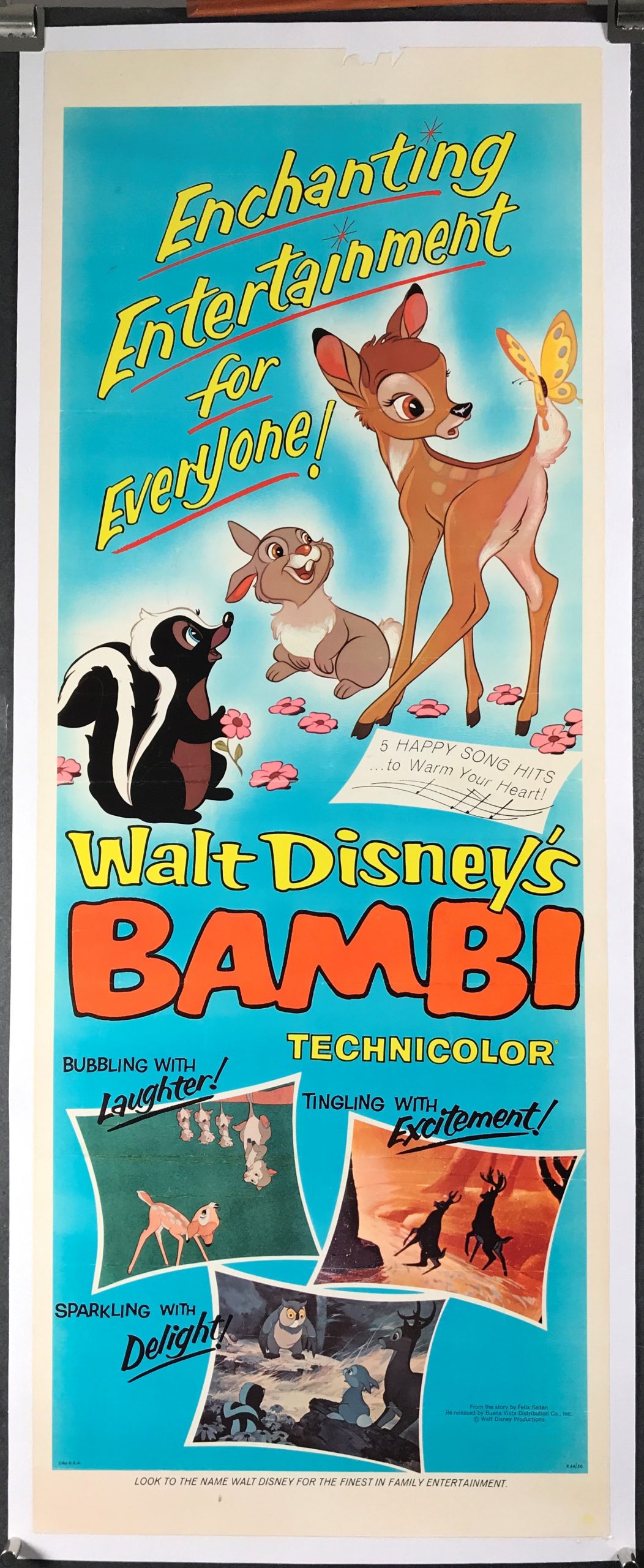 Vintage Classic Movie Poster Print Walt Disney S Bambi Disney Posters