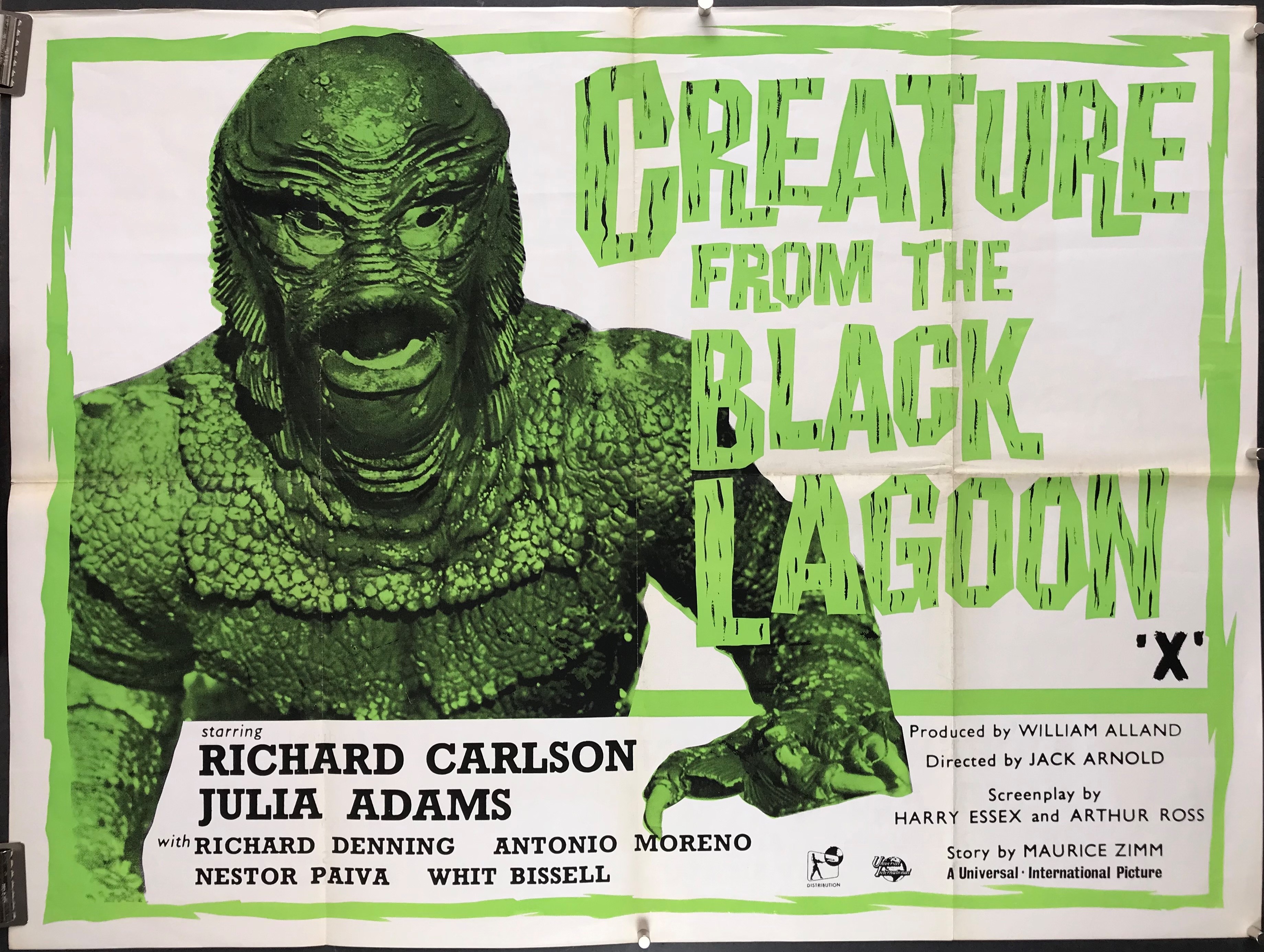 Creature From the Black Lagoon Movie Poster 1950's Horror Film 