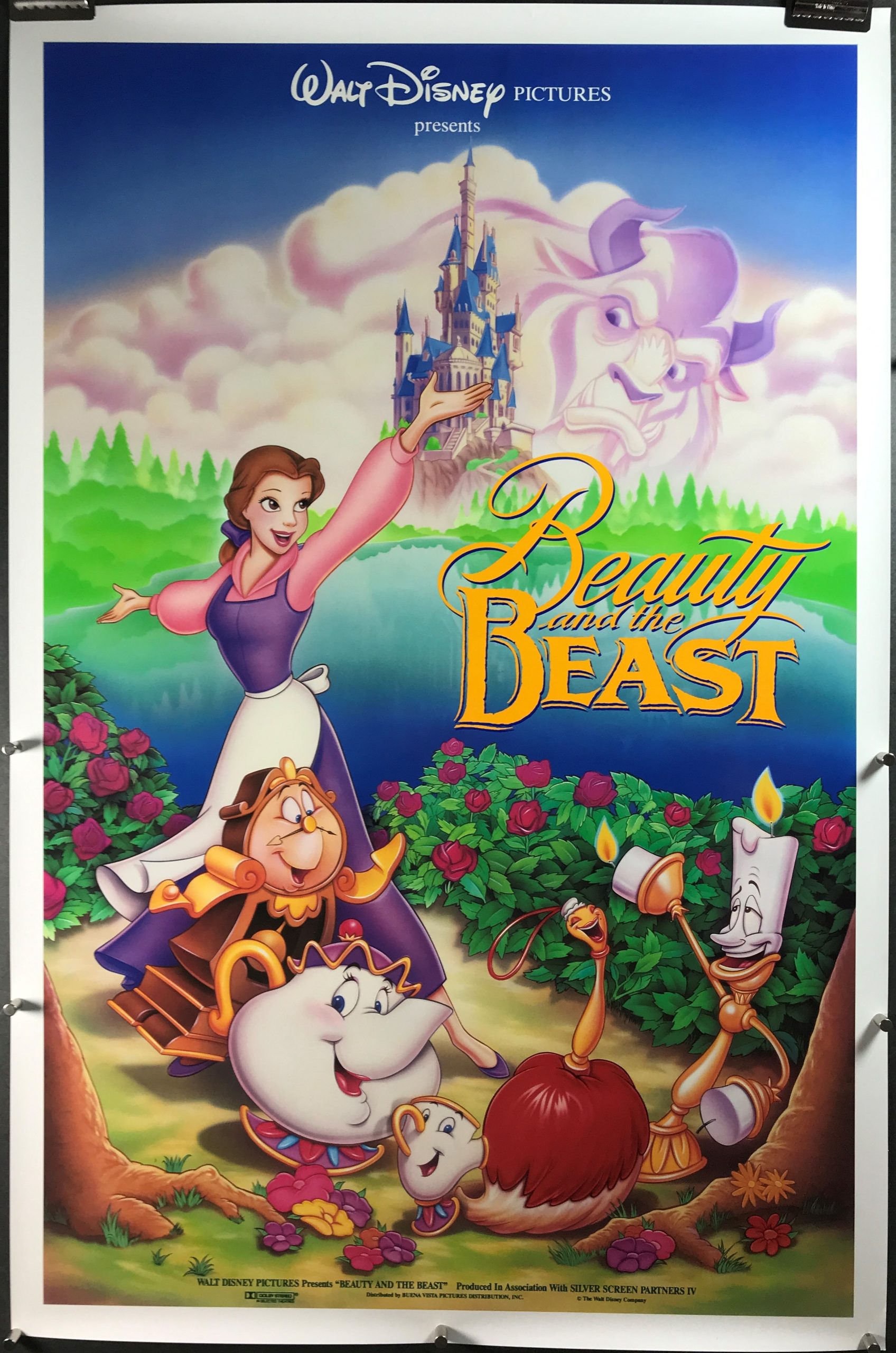 Vintage Beauty and the Beast Movie Poster// Classic Disney Movie Poster//Movie P