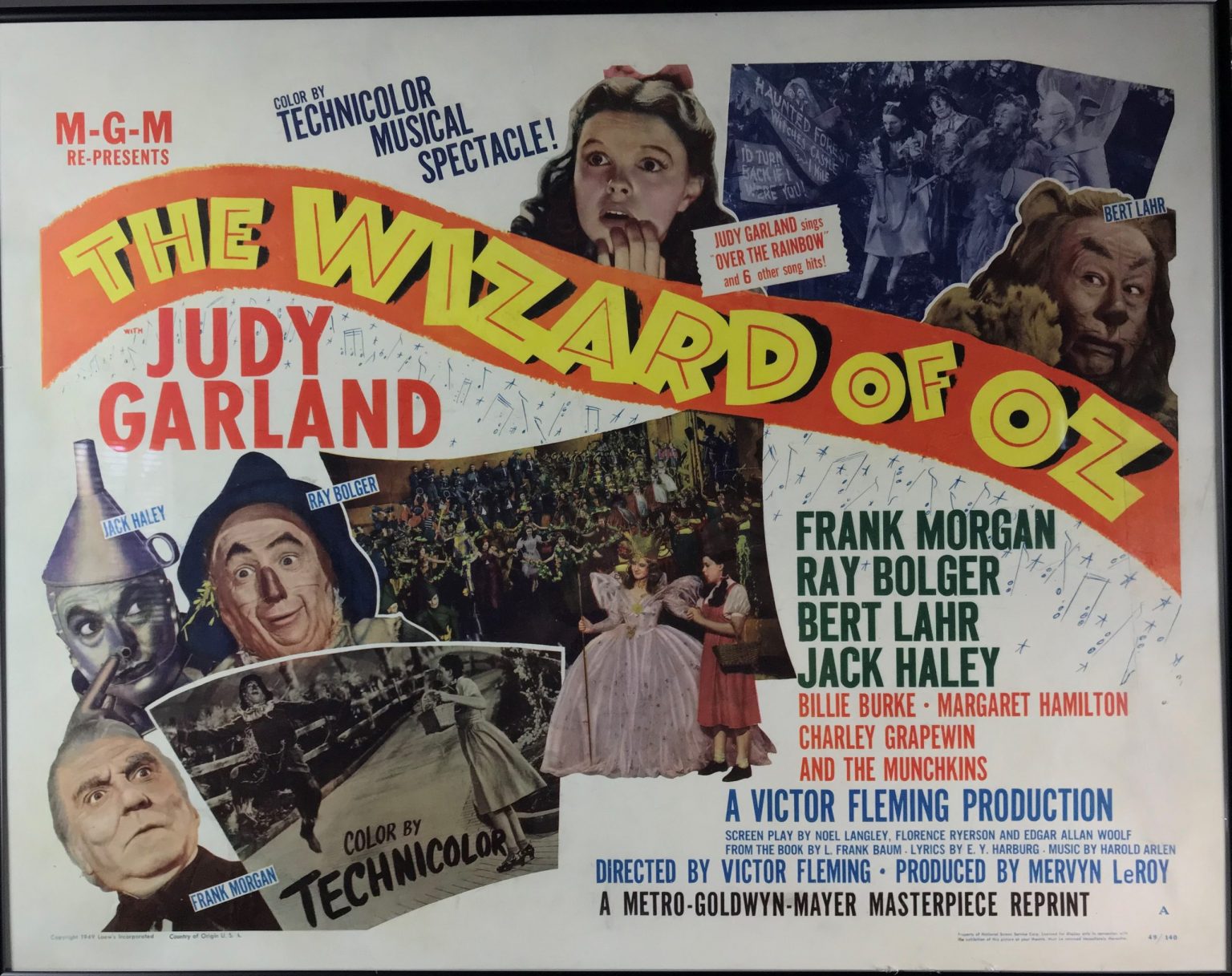 THE WIZARD OF OZ, Original Yellow Brick Road Classic Movie Poster ...