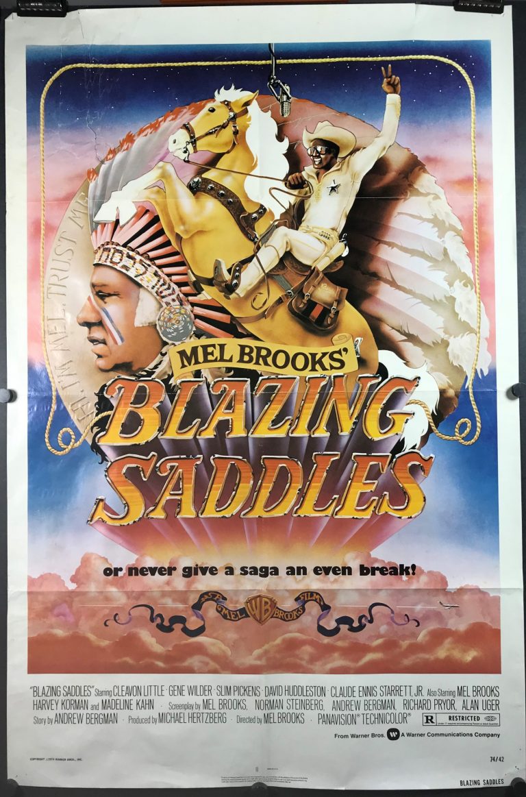 BLAZING SADDLES Original Mel Brooks Comedy Film Poster For Sale