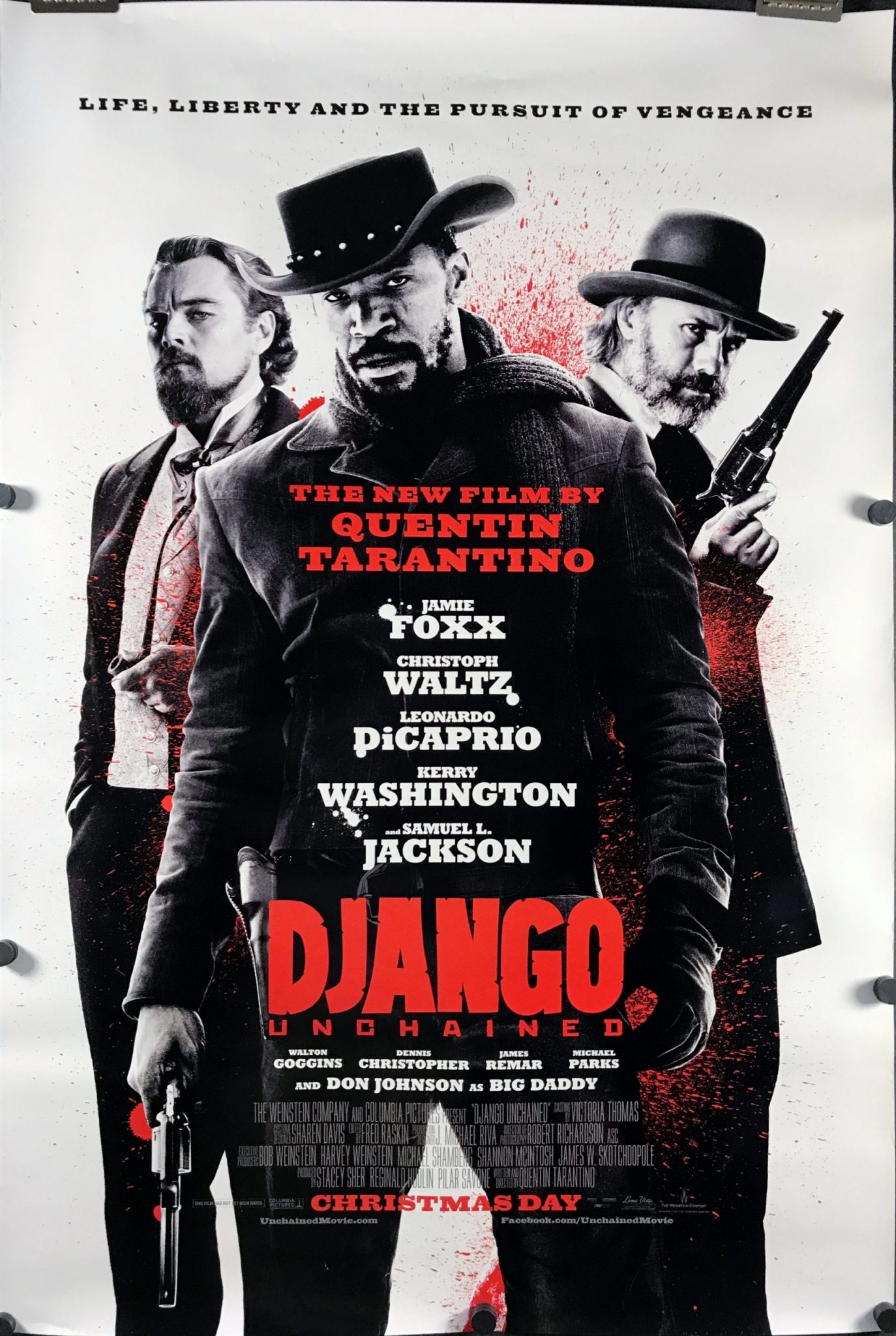 DJANGO UNCHAINED, Original Quentin Tarantino Movie Poster